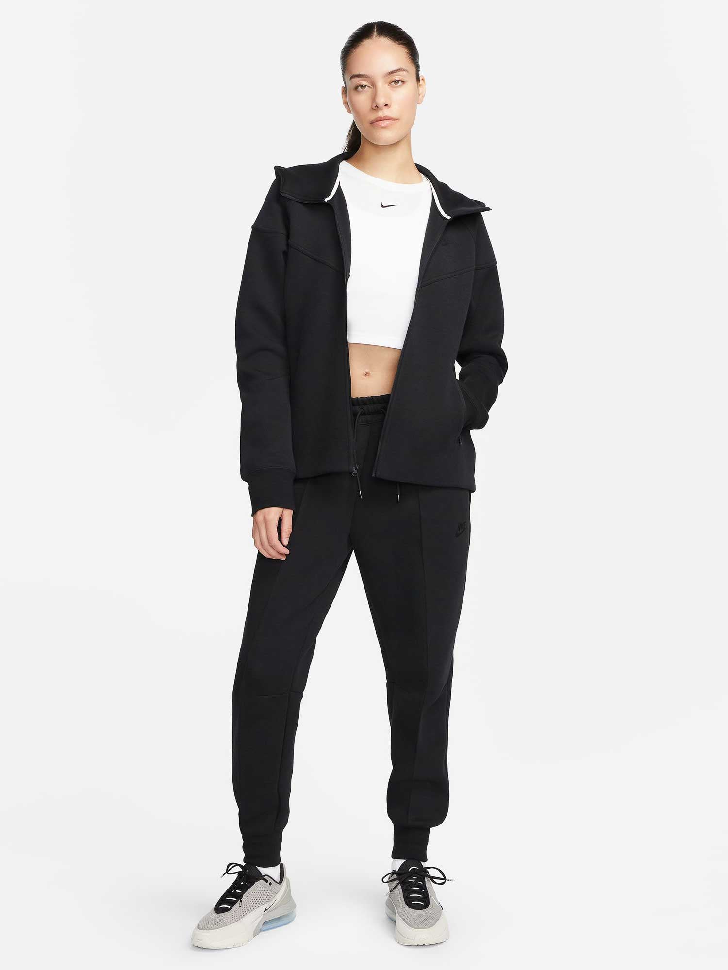 NIKE Суитшърт W NSW TCH FLC WR FZ HDY