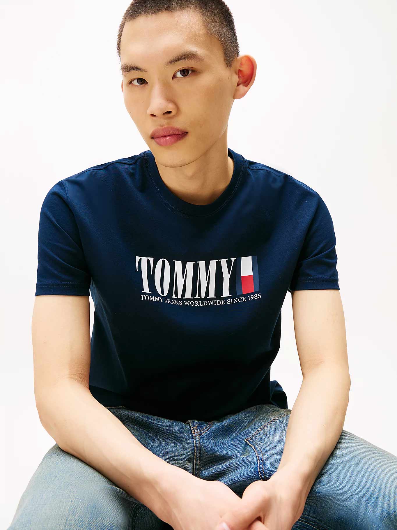 TOMMY JEANS Тениска TJM REG TOMMY DNA FLAG TEE EXT
