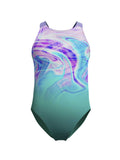 SPEEDO Цял бански GIRLS PRINTED PULSEBACK