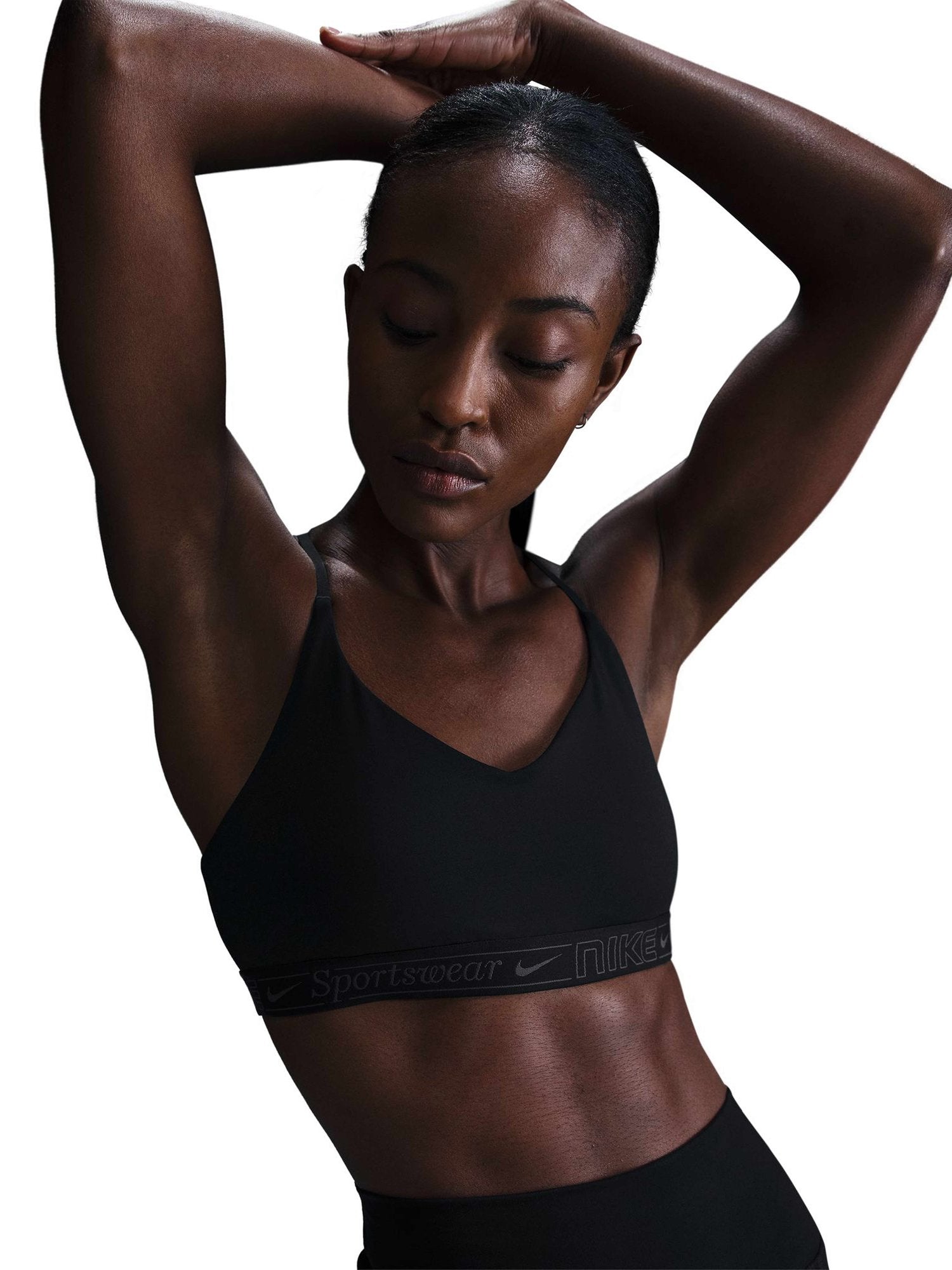 NIKE Спортен сутиен W NK DF INDY BRA GLS