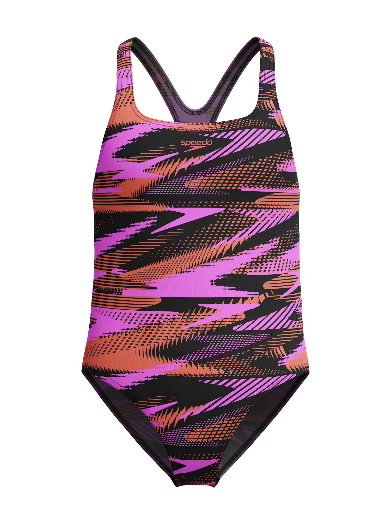 SPEEDO Цял бански GIRLS HYPERBOOM ALLOVER MEDALIST
