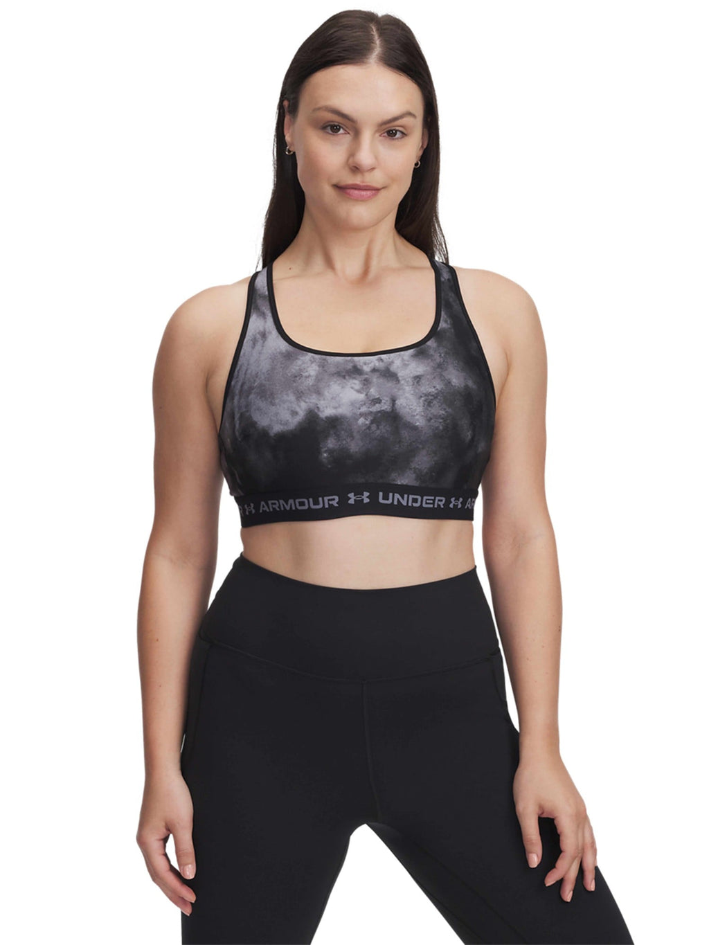 UNDER ARMOUR Спортен сутиен Crossback Mid Print