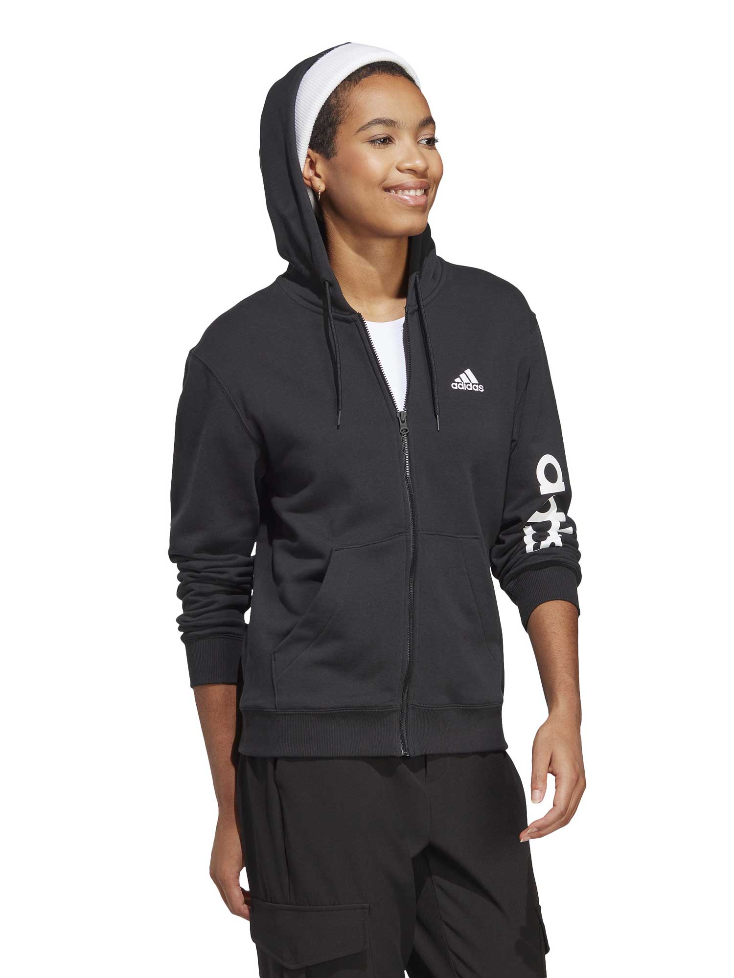 ADIDAS SPORTSWEAR Суитшърт Essentials Linear Full-Zip French Terry