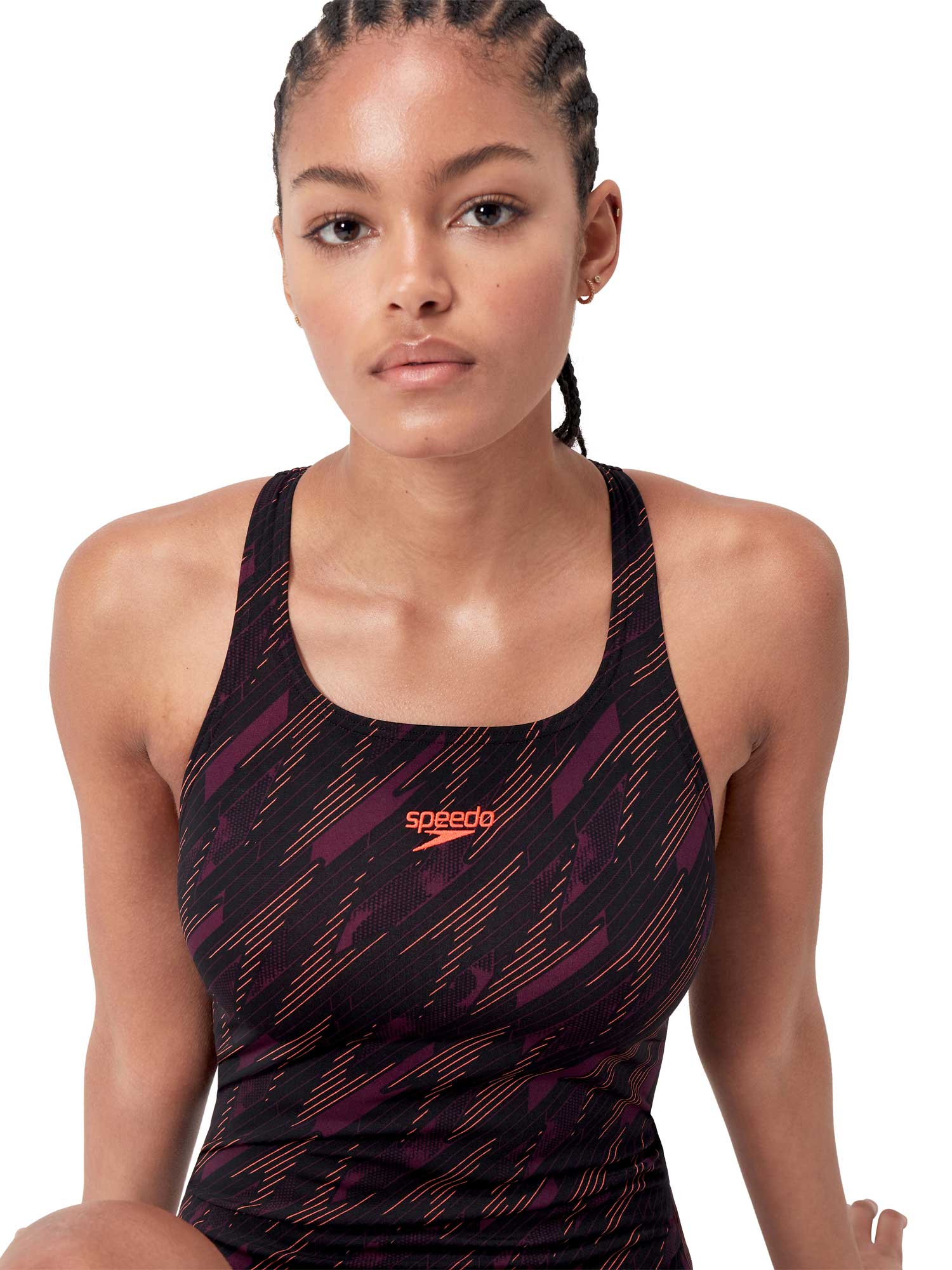SPEEDO Цял бански WOMENS HYPERBOOM ALLOVER MEDALIST