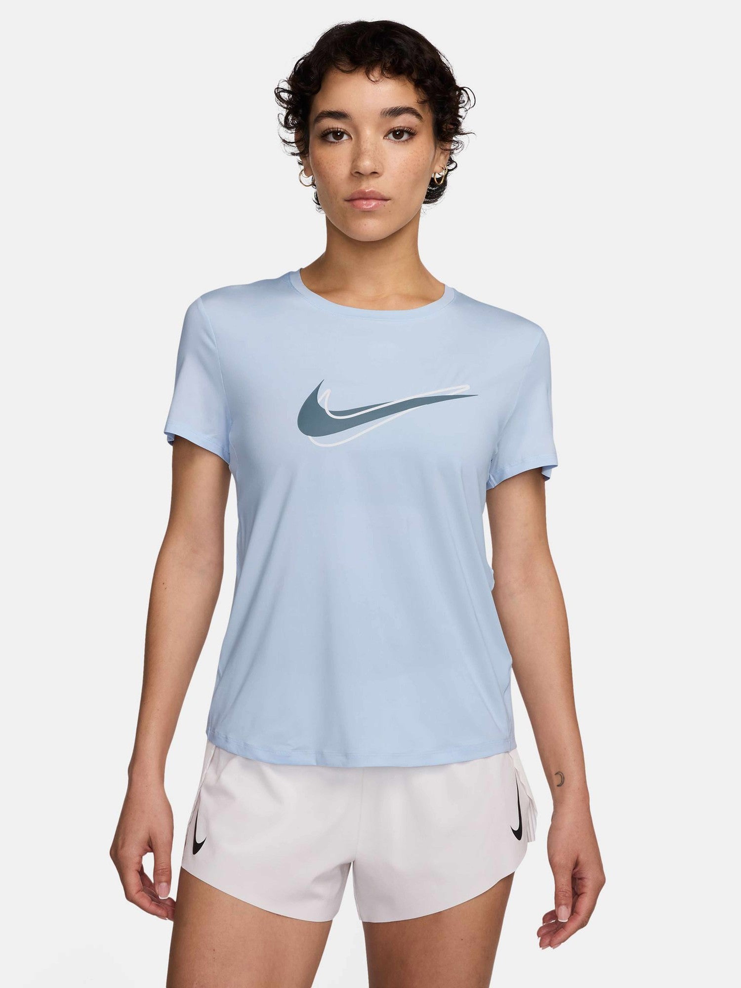 NIKE Тениска W NK ONE SWSH HBR DF SS TOP