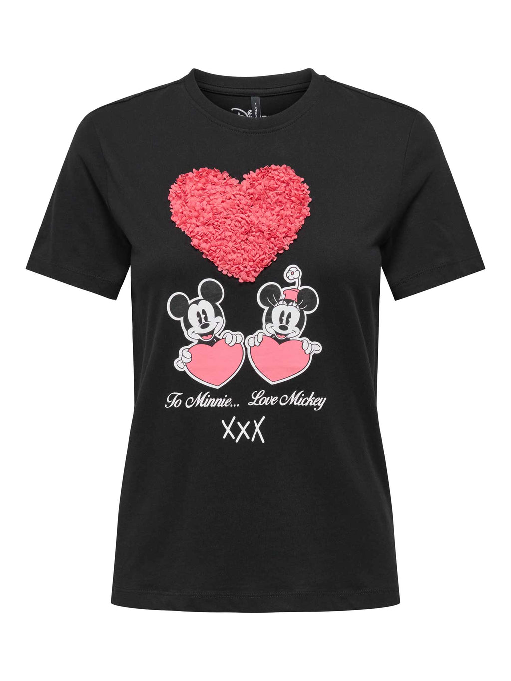 ONLY Тениска ONLMICKEY LIFE REG S/S VALENTINE LUX JRS