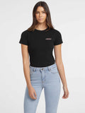 GUESS JEANS Тениска GJ SS CN REG 3D EMBR GUESS TEE
