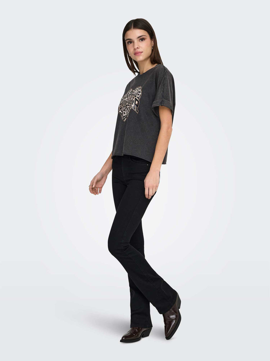 ONLY Тениска ONLLUCY LIFE S/S ANIMAL TOP BOX CC JRS