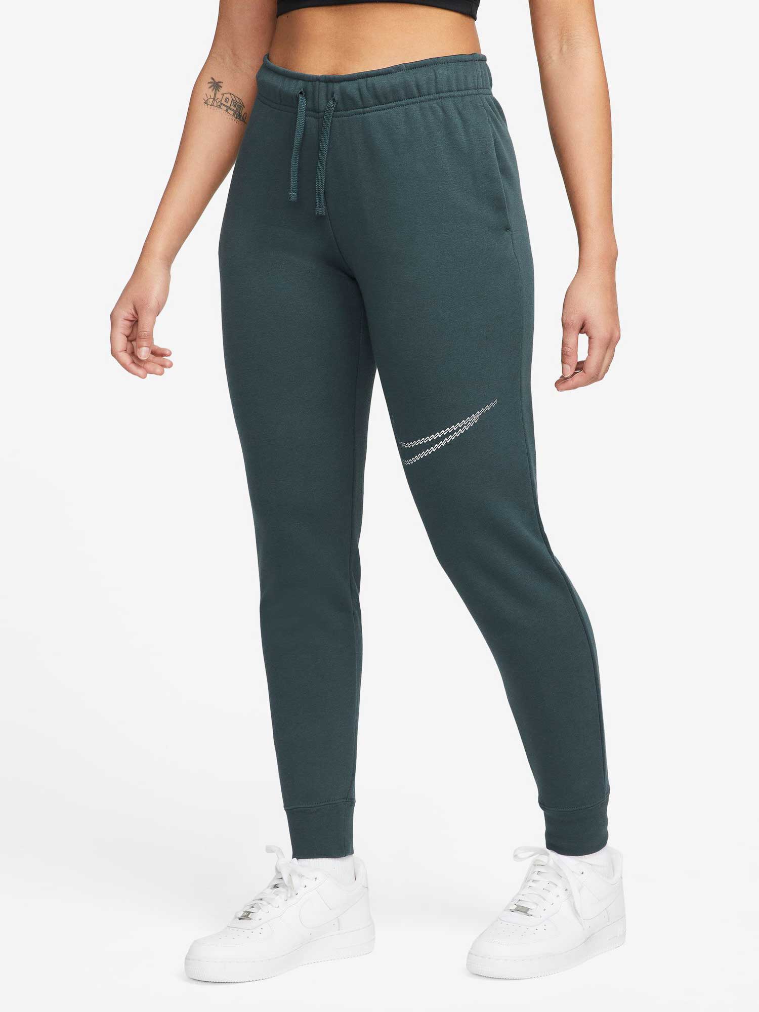 NIKE Спортно долнище W NSW CLUB FLC SHINE MR PANT
