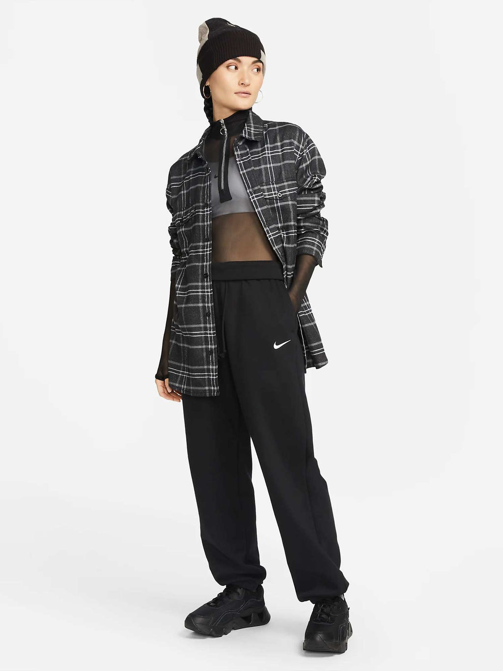 NIKE Спортно долнище W NSW PHNX FLC HR OS PANT
