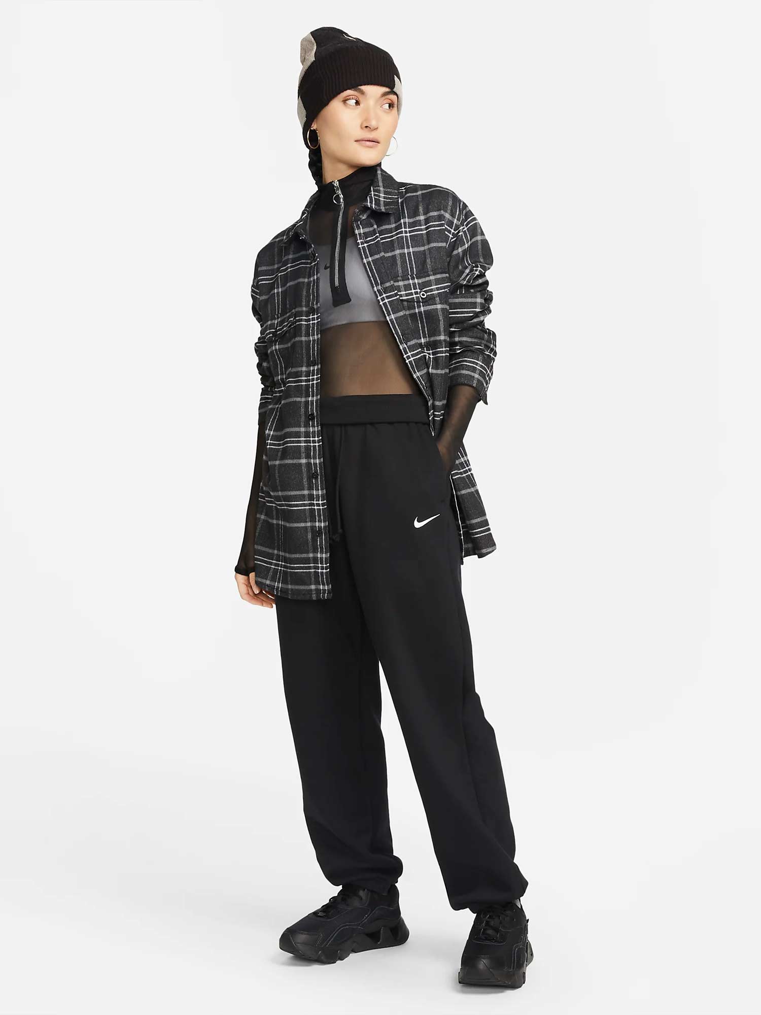 NIKE Спортно долнище W NSW PHNX FLC HR OS PANT