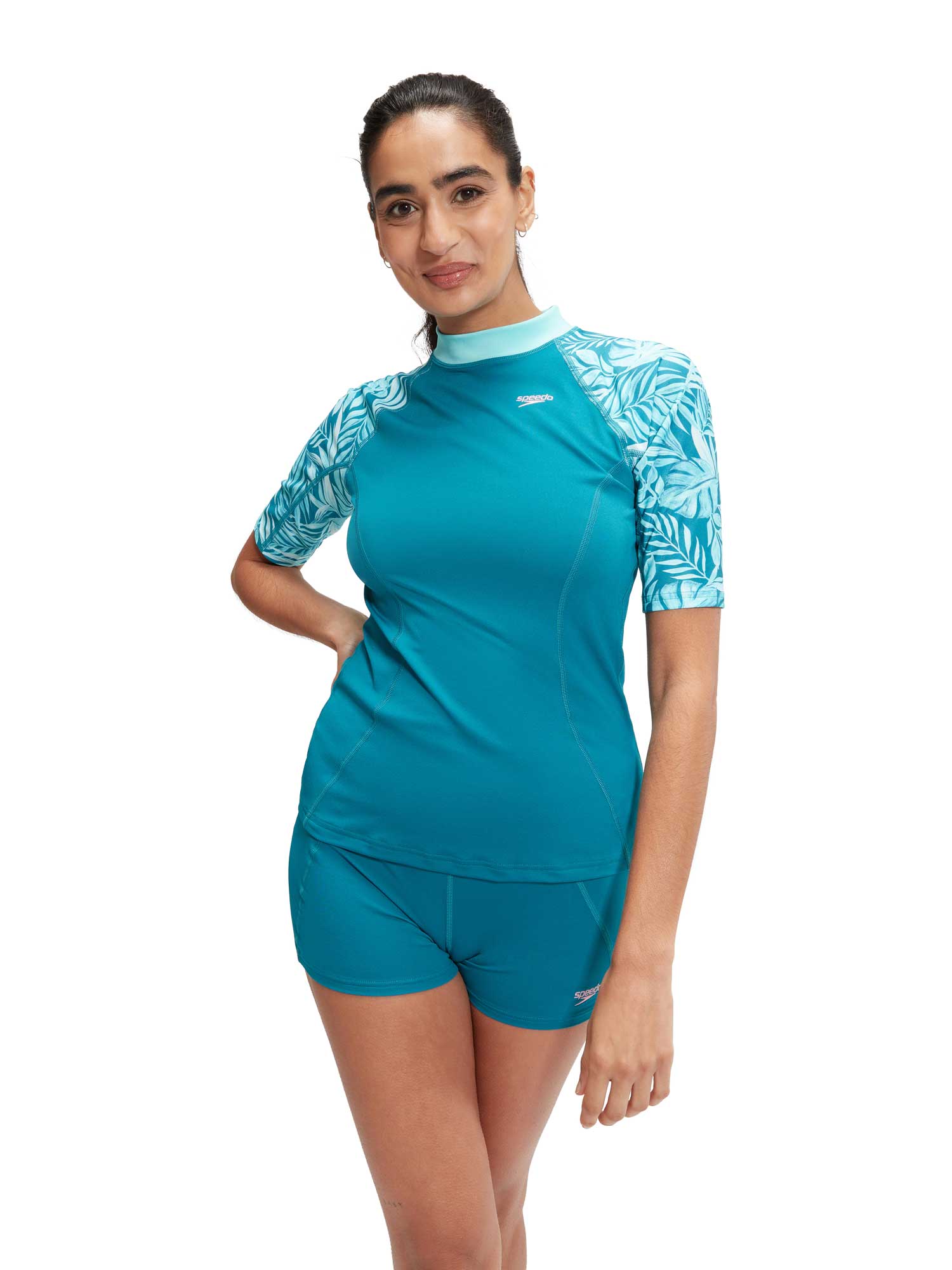 SPEEDO Цял бански WOMENS PRINTED ASYMETRIC