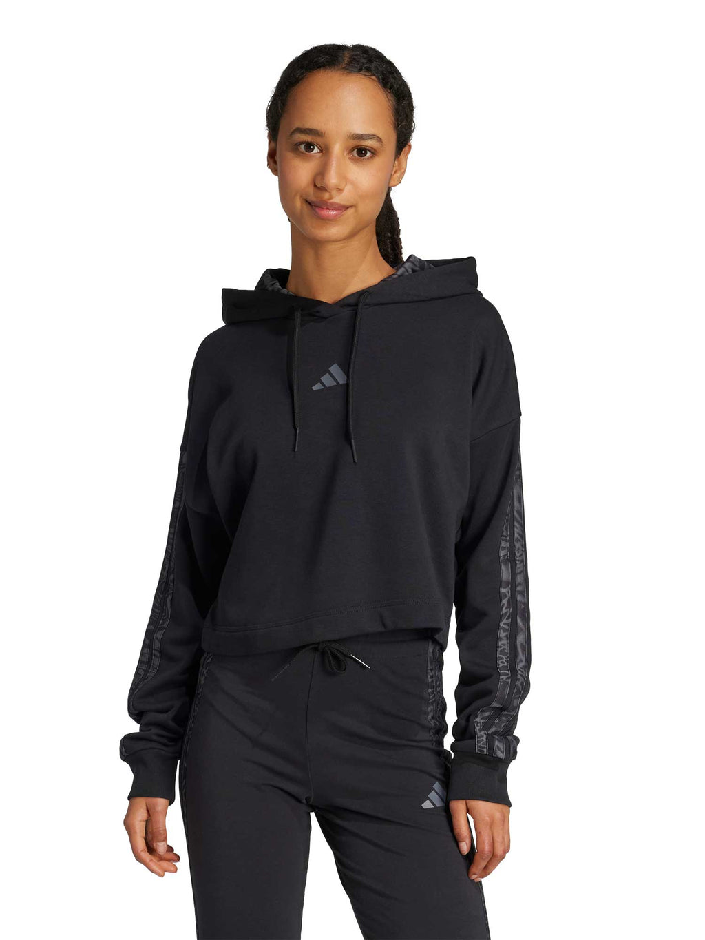 ADIDAS SPORTSWEAR Суитшърт Essentials 3-Stripes Print French Terry
