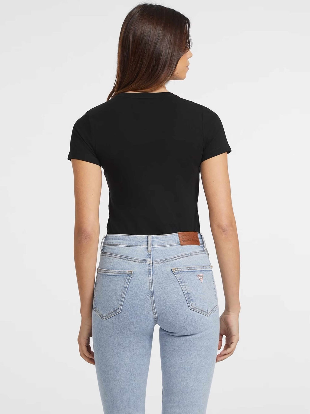GUESS JEANS Тениска GJ SS CN REG 3D EMBR GUESS TEE