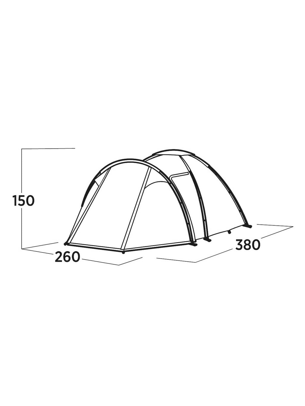 EASY CAMP Четириместна палатка Lomsdal 4