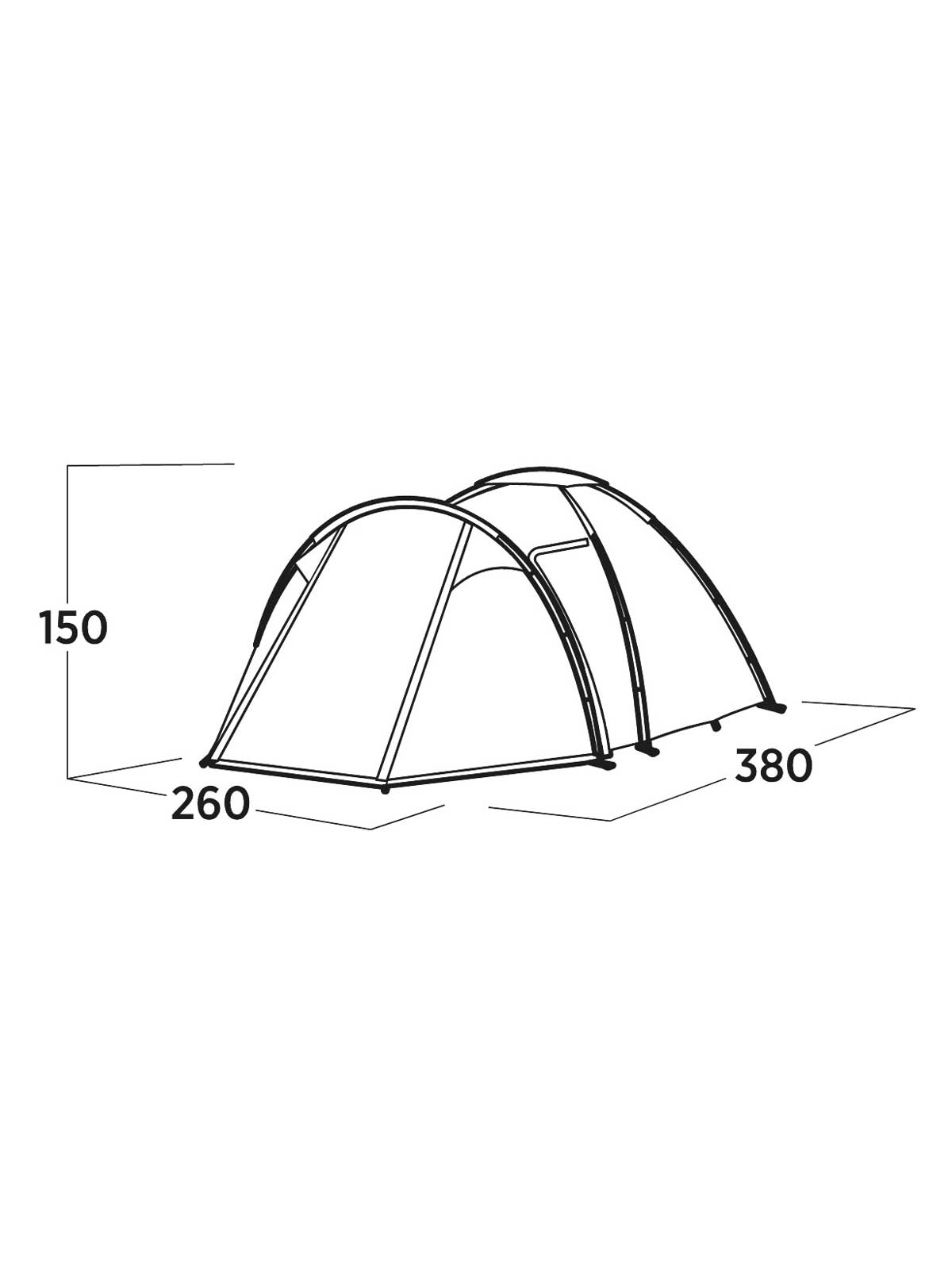 EASY CAMP Четириместна палатка Lomsdal 4