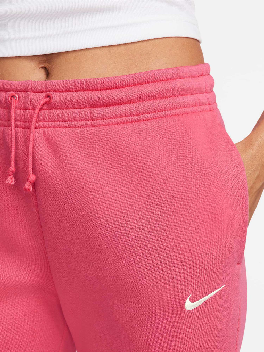 NIKE Спортно долнище W NSW PHNX FLC MR PANT STD