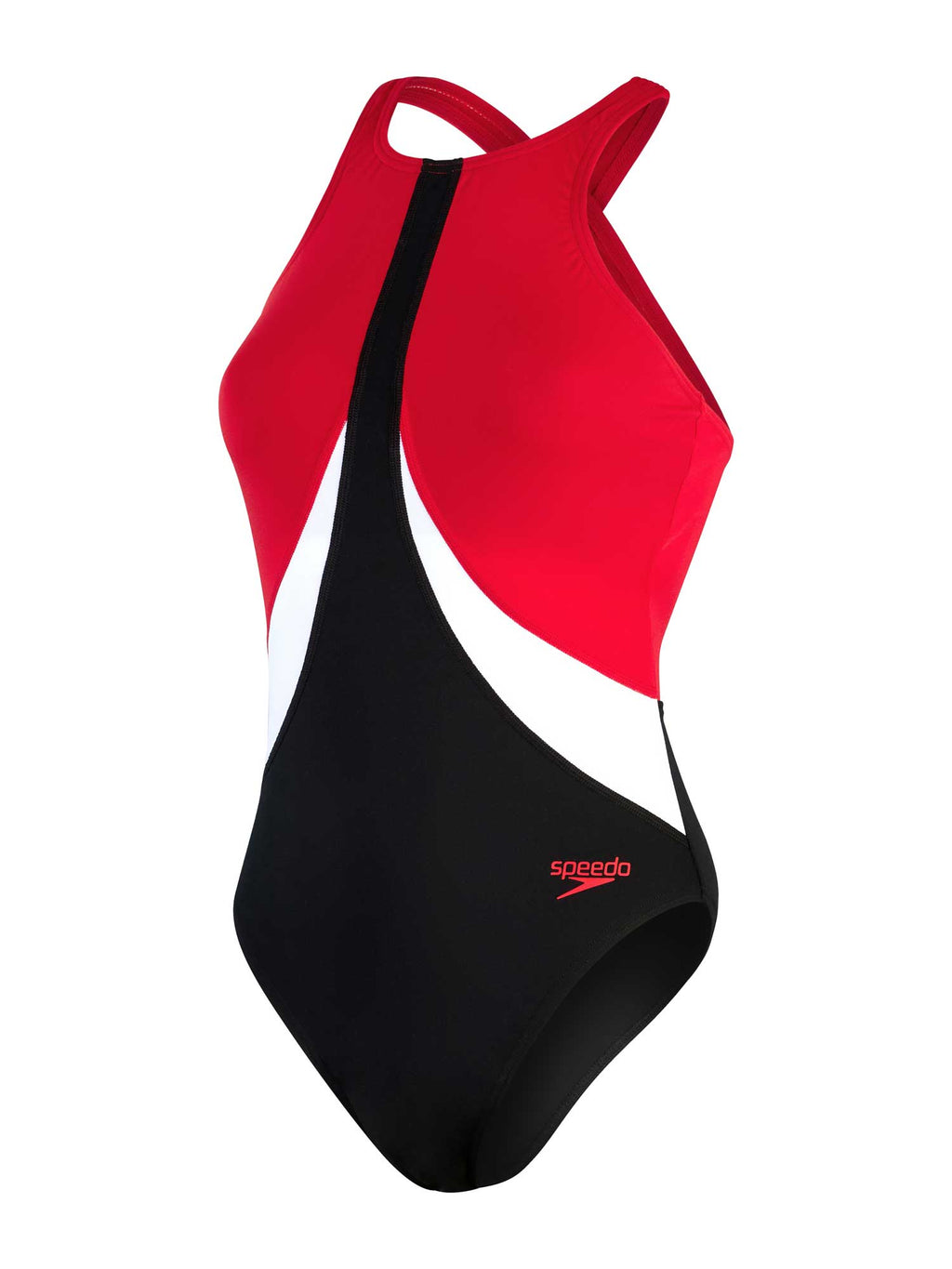 SPEEDO Цял бански WOMENS COLOURBLOCK HIGHNECK CROSSBACK