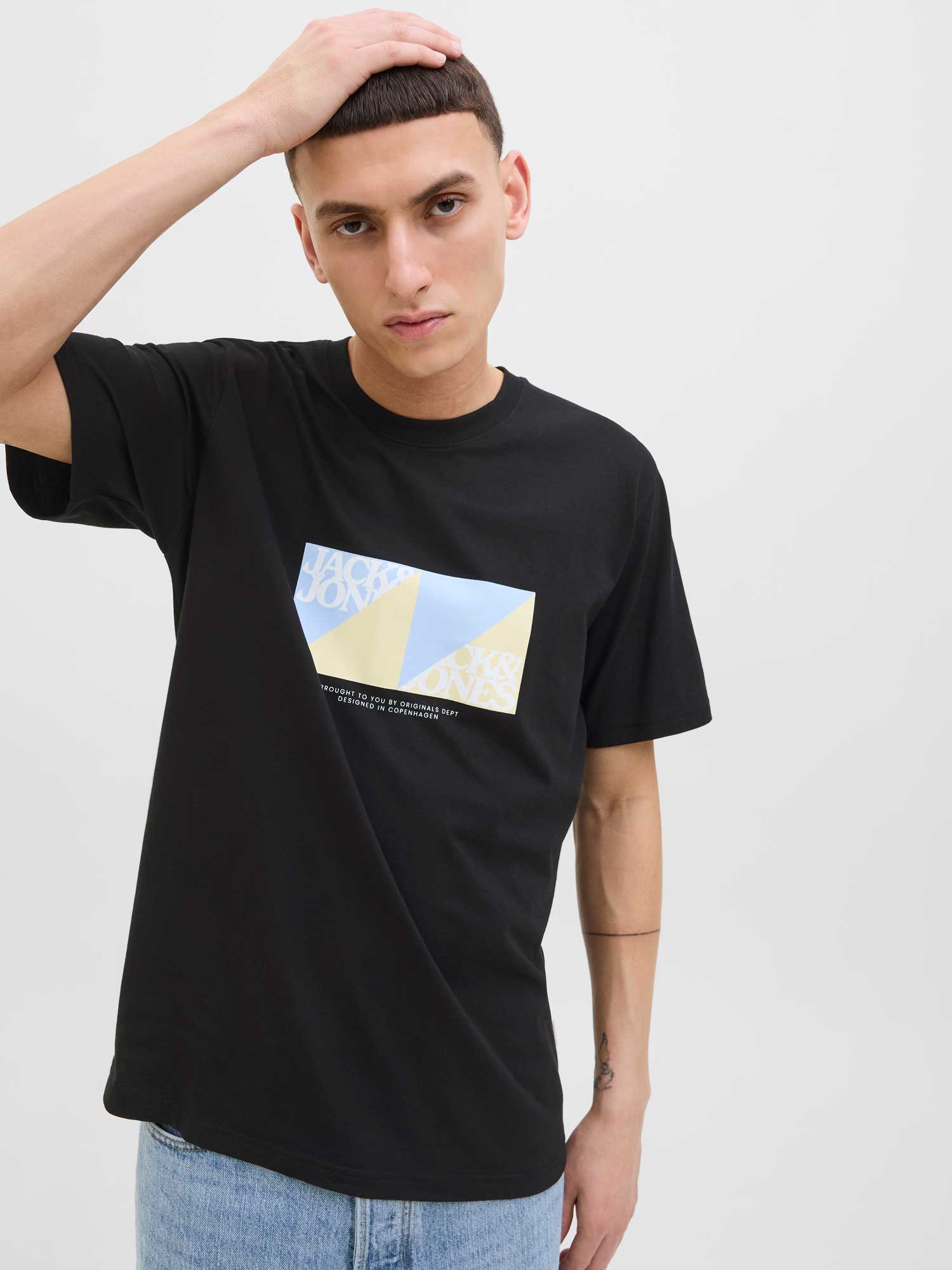 JACK & JONES Тениска JORTAVIRA BRANDING TEE SS CREW NECK