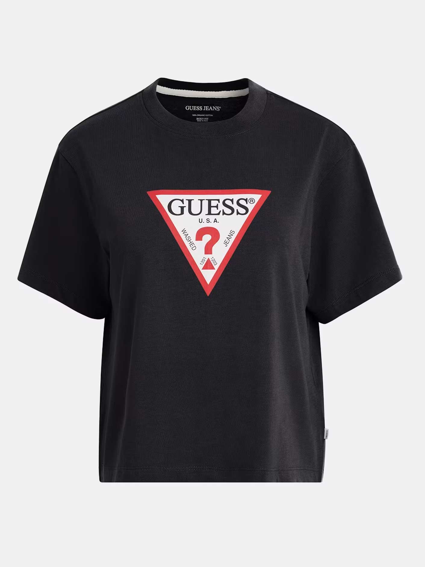 GUESS JEANS Тениска GJ SS CN BOXY ICONIC TEE