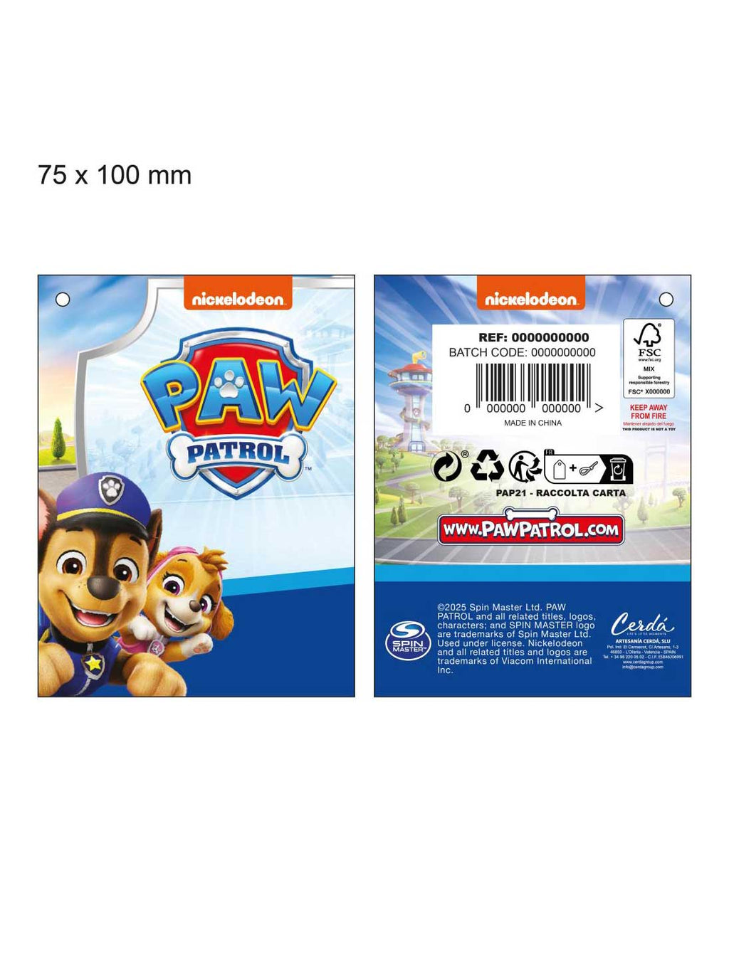 CERDA Комплект от 2 части PAW PATROL