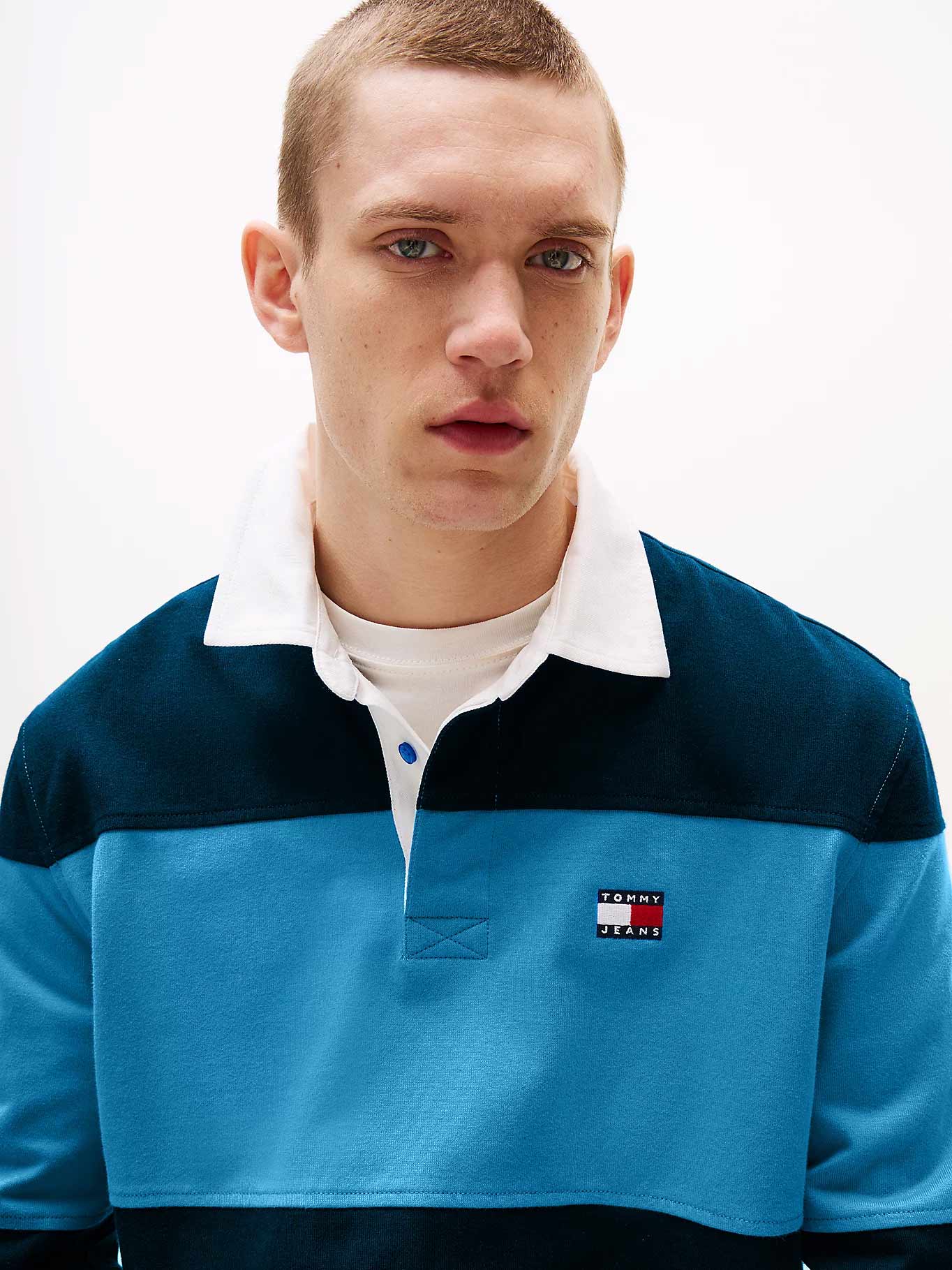 TOMMY JEANS Тениска TJM RLX FIT COLORBLOCK RUGBY E