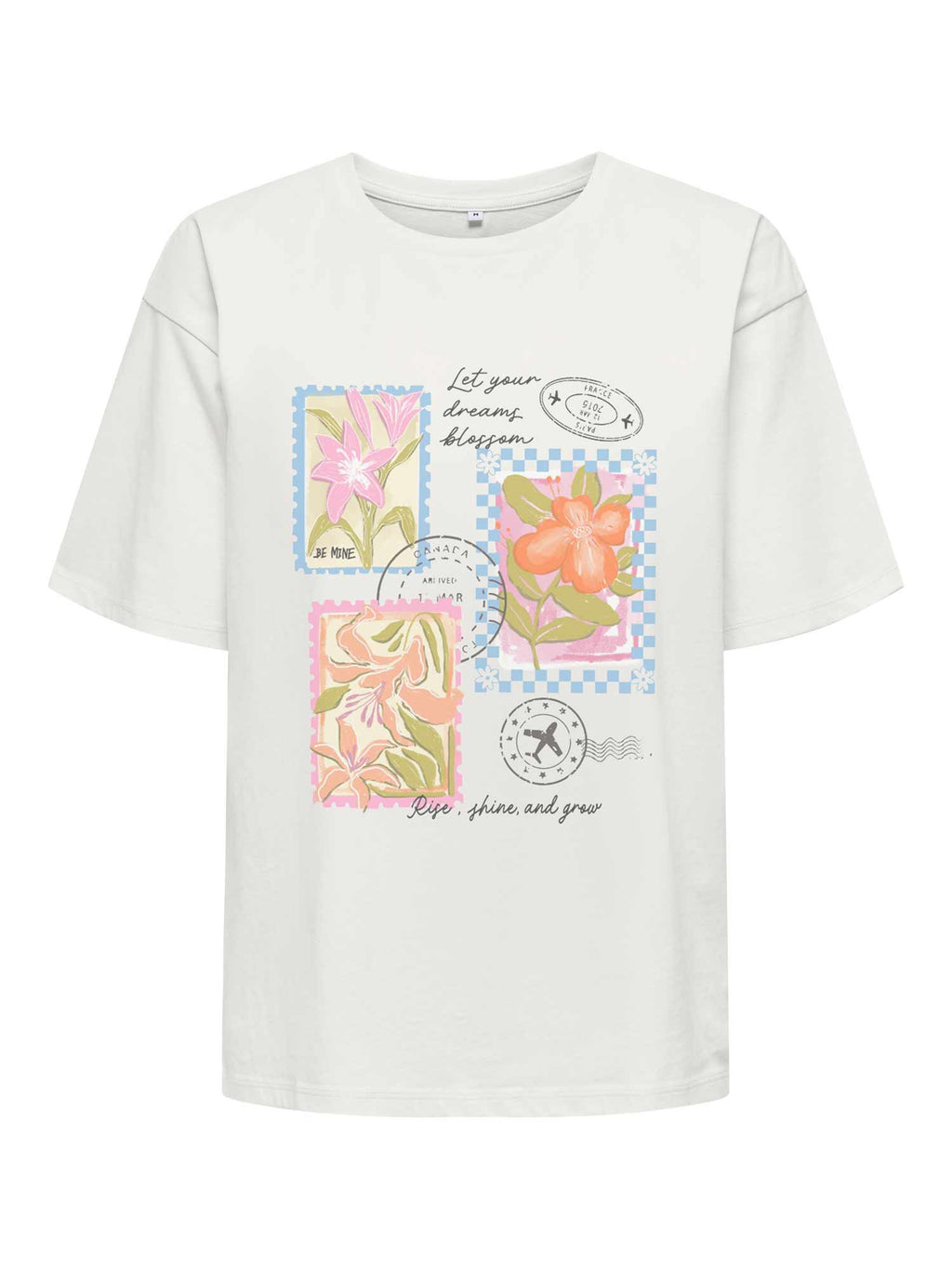 ONLY Тениска ONLMAYA FLOWER S/S TEE BOX JRS
