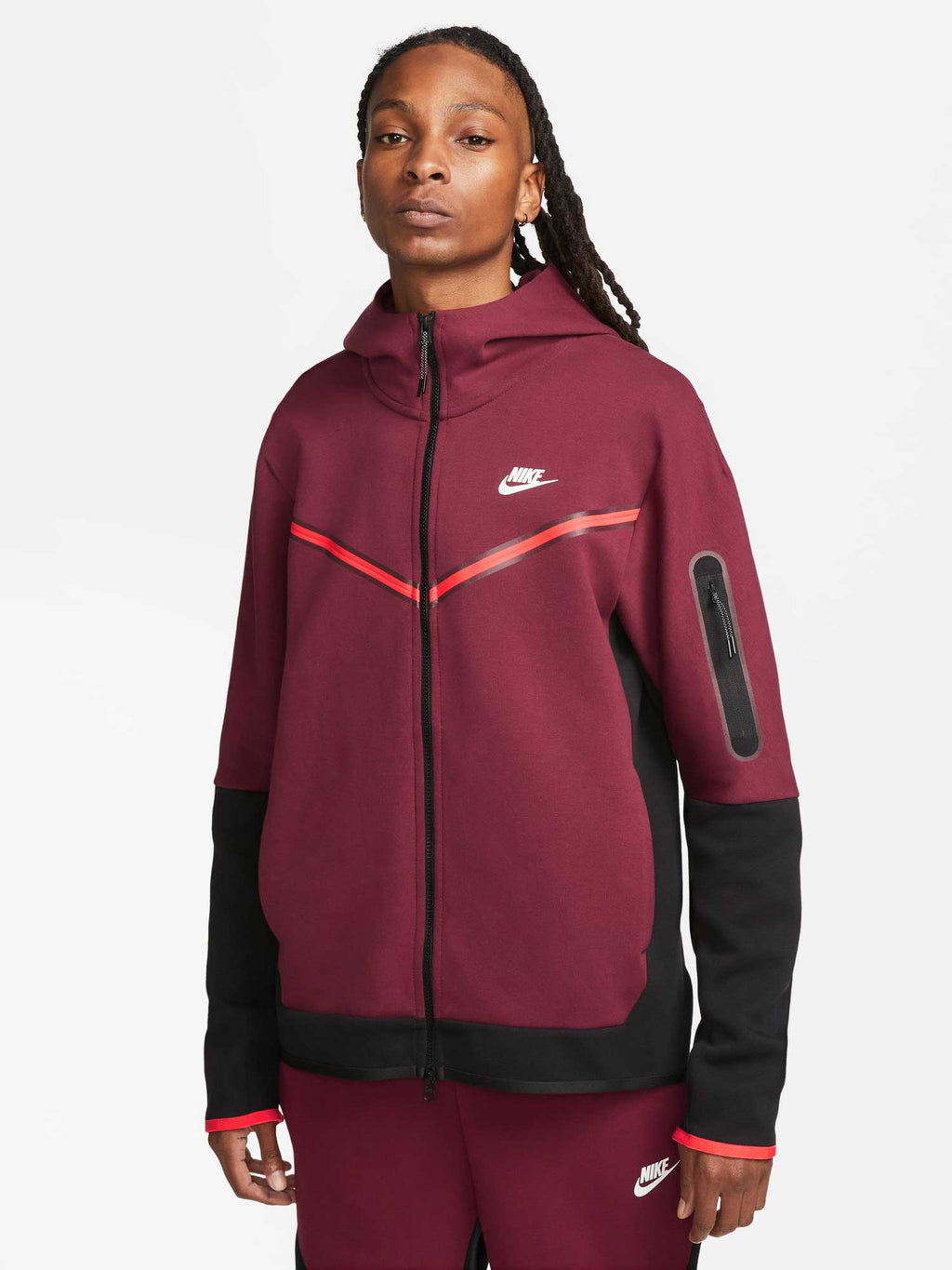 NIKE Суитшърт M NSW TCH FLC HOODIE FZ WR