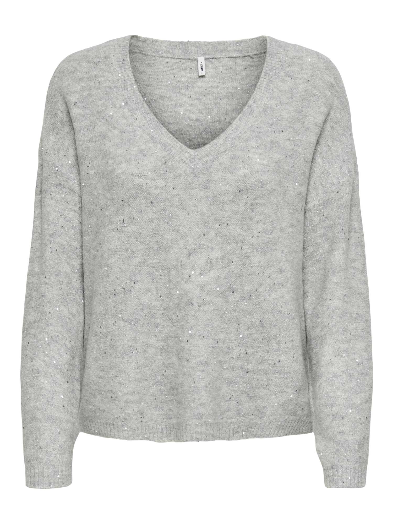 ONLY Пуловер ONLARIZONA LS SEQUINS V-NECK PUL KNT