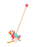 SMALL FOOT Играчка за бутане Папагал - дървена