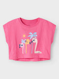 NAME IT Тениска NMFVILMA CAPSL CROP TOP