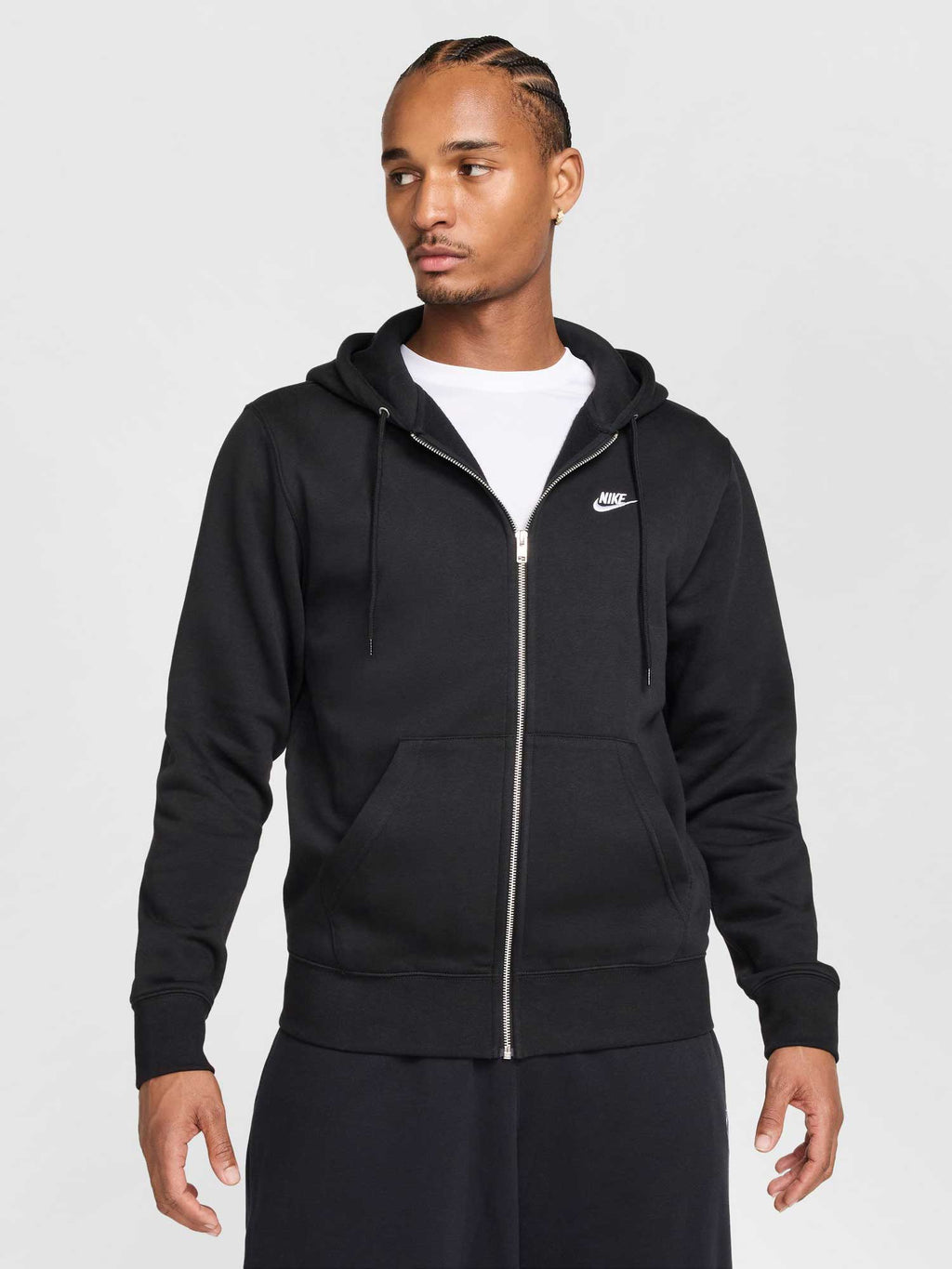 NIKE Суитшърт M NK CLUB BB FZ HOODIE