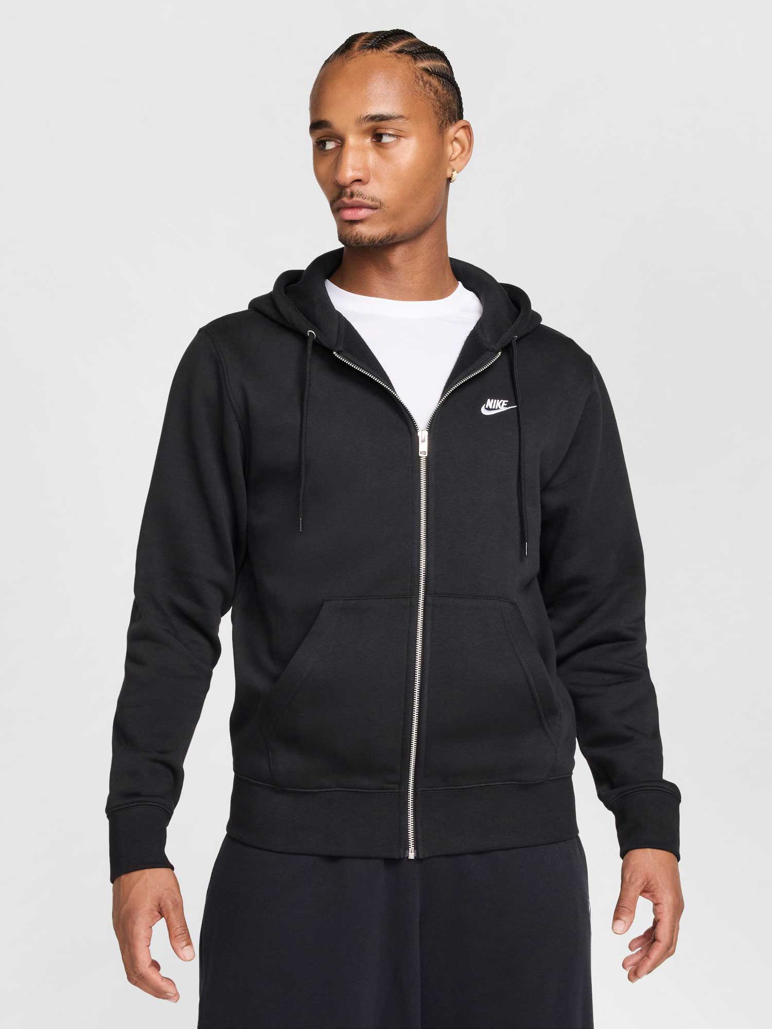 NIKE Суитшърт M NK CLUB BB FZ HOODIE