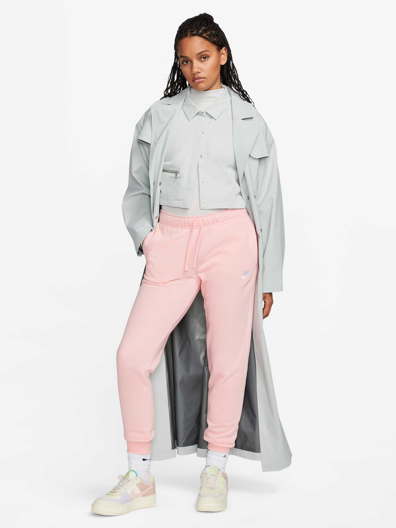 NIKE Спортно долнище W NSW CLUB FLC MR PANT STD