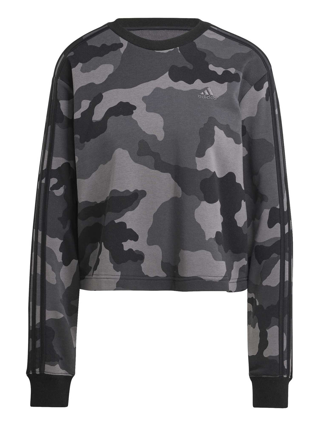 ADIDAS SPORTSWEAR Блуза Essentials 3-Stripes Camo-Print Cropped