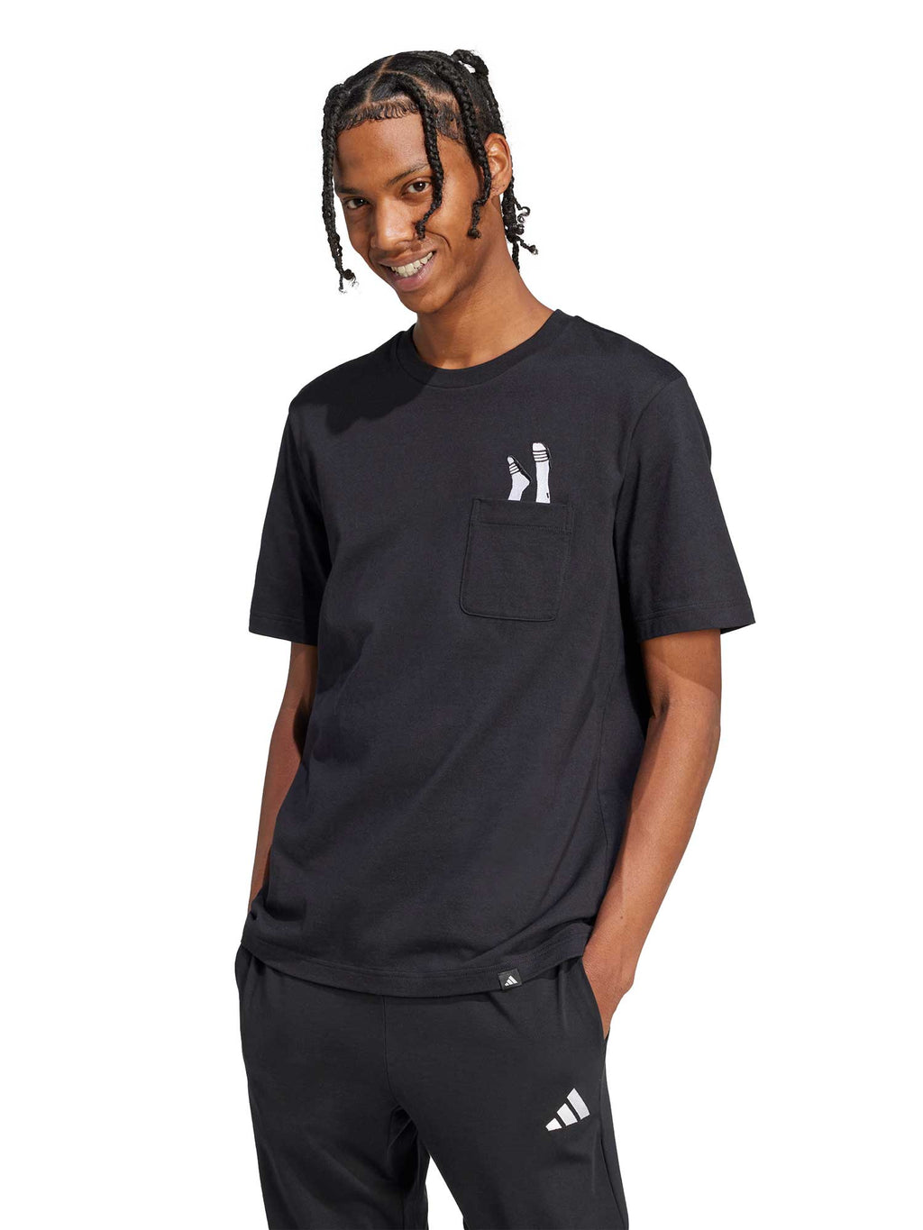 ADIDAS SPORTSWEAR Тениска Lounge Slides Graphic Pocket T-Shirt