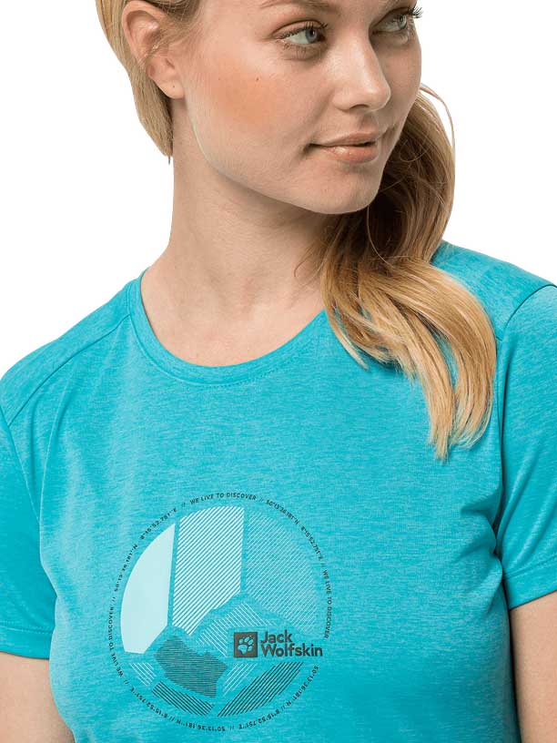 JACK WOLFSKIN Тениска CROSSTRAIL GRAPHIC T W