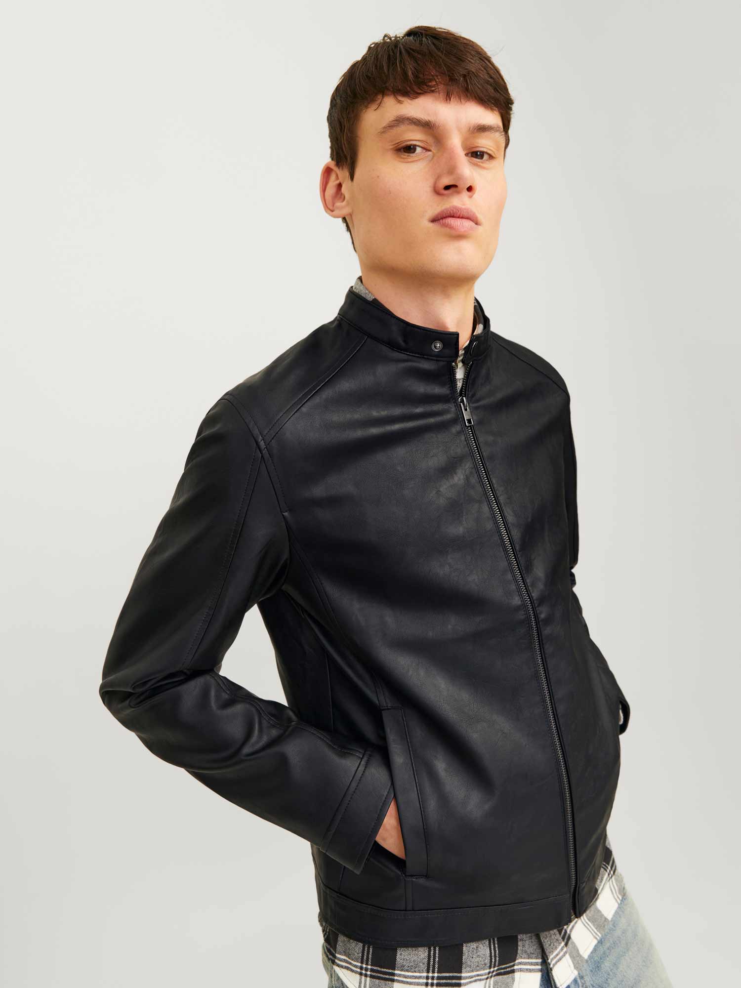 JACK & JONES Яке JJEDYLAN CLEAN PU JACKET NOOS