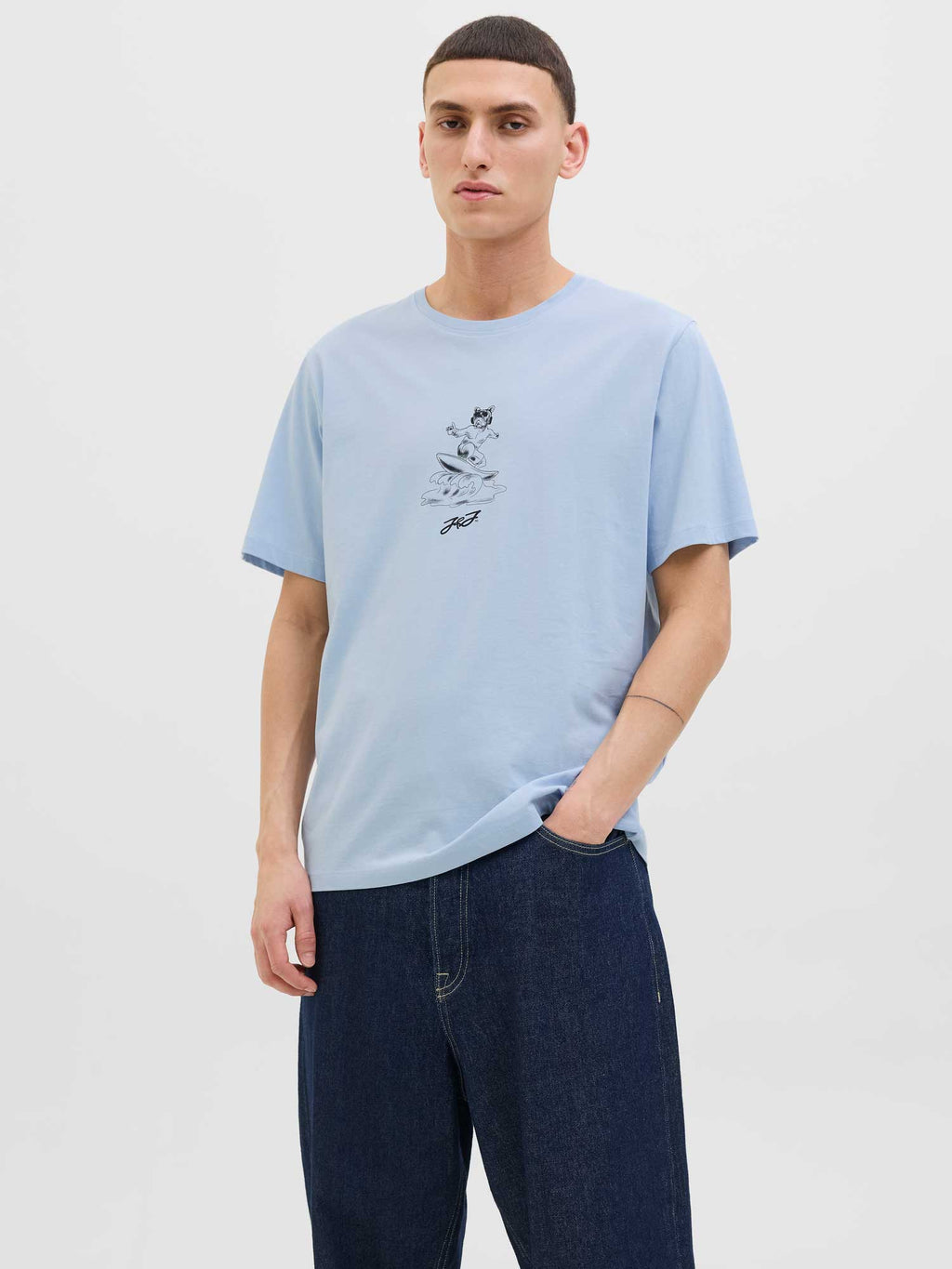 JACK & JONES Тениска JORRELAX TEE SS CREW NECK SMU