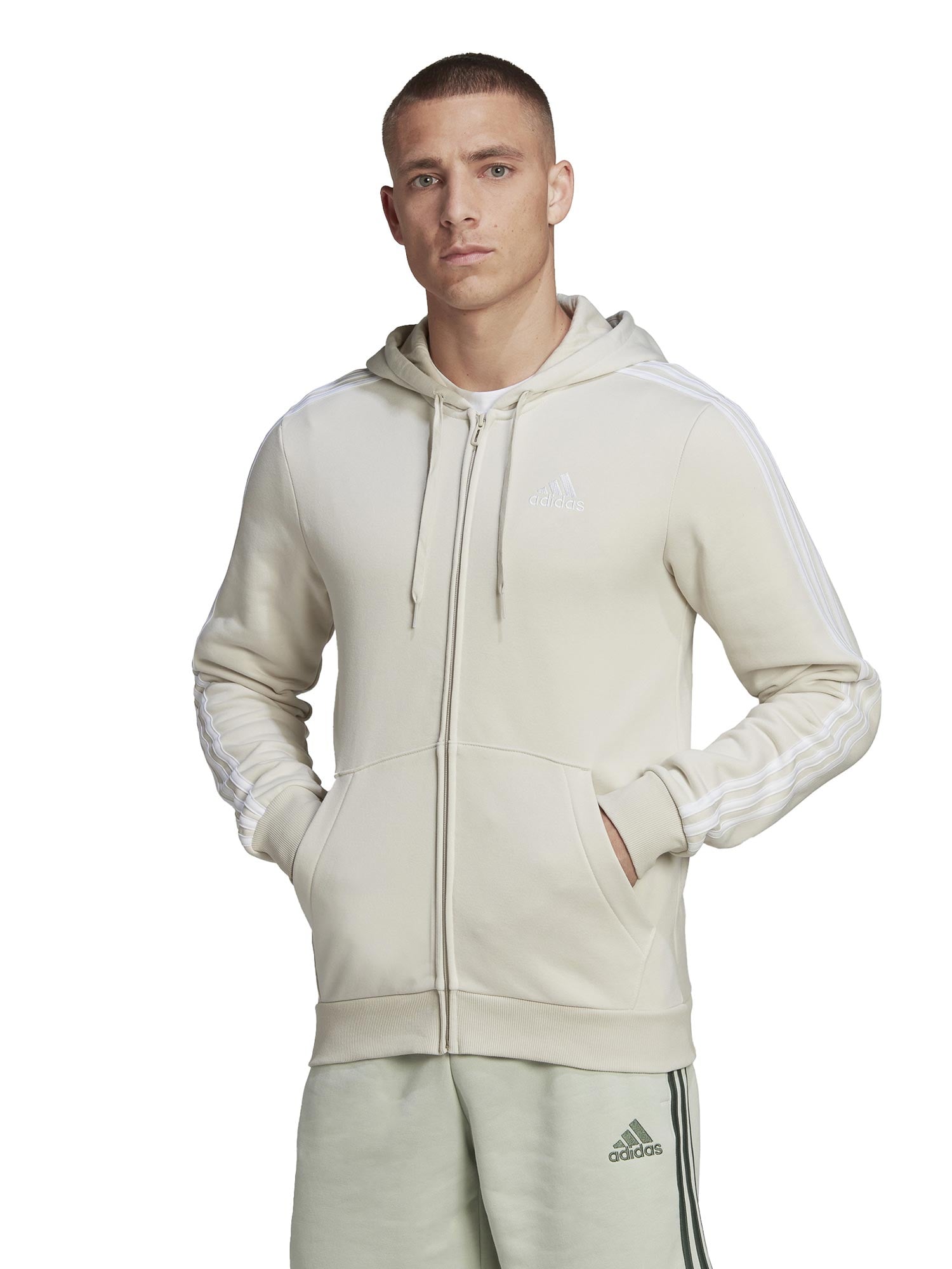 ADIDAS SPORTSWEAR Суитшърт Essentials Fleece 3-Stripes Full-Zip