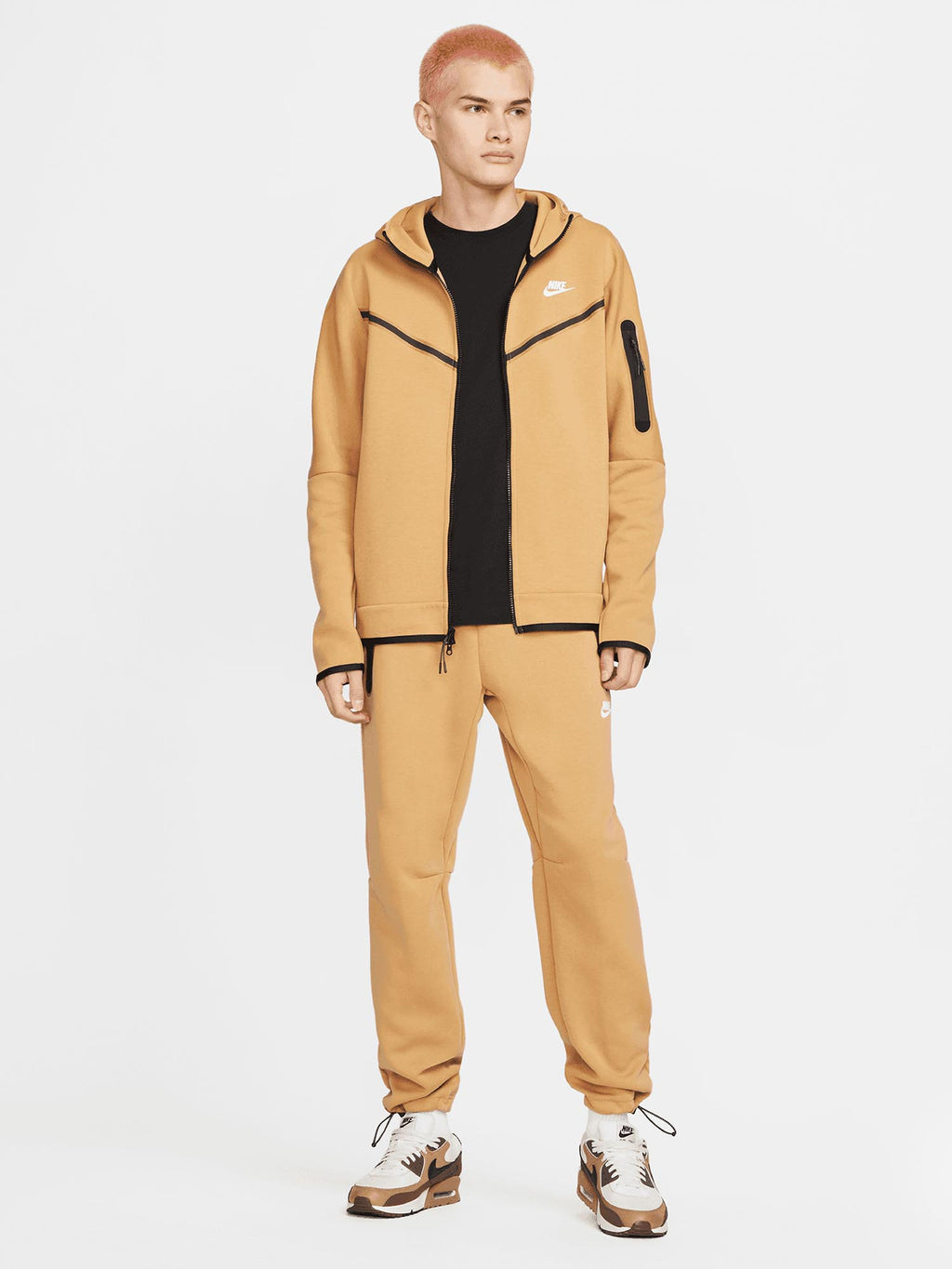 NIKE Суитшърт M NSW TCH FLC HOODIE FZ WR