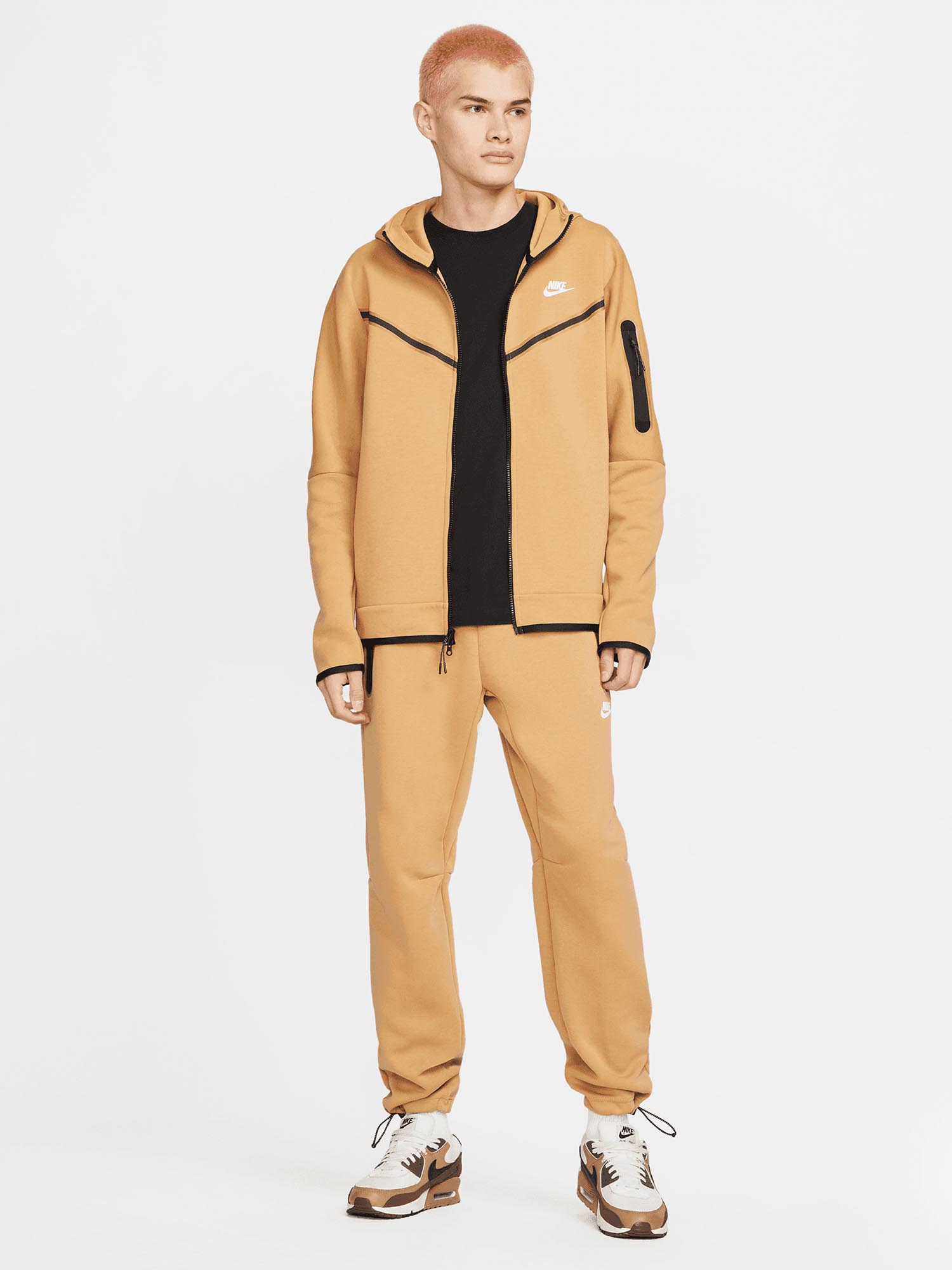 NIKE Суитшърт M NSW TCH FLC HOODIE FZ WR