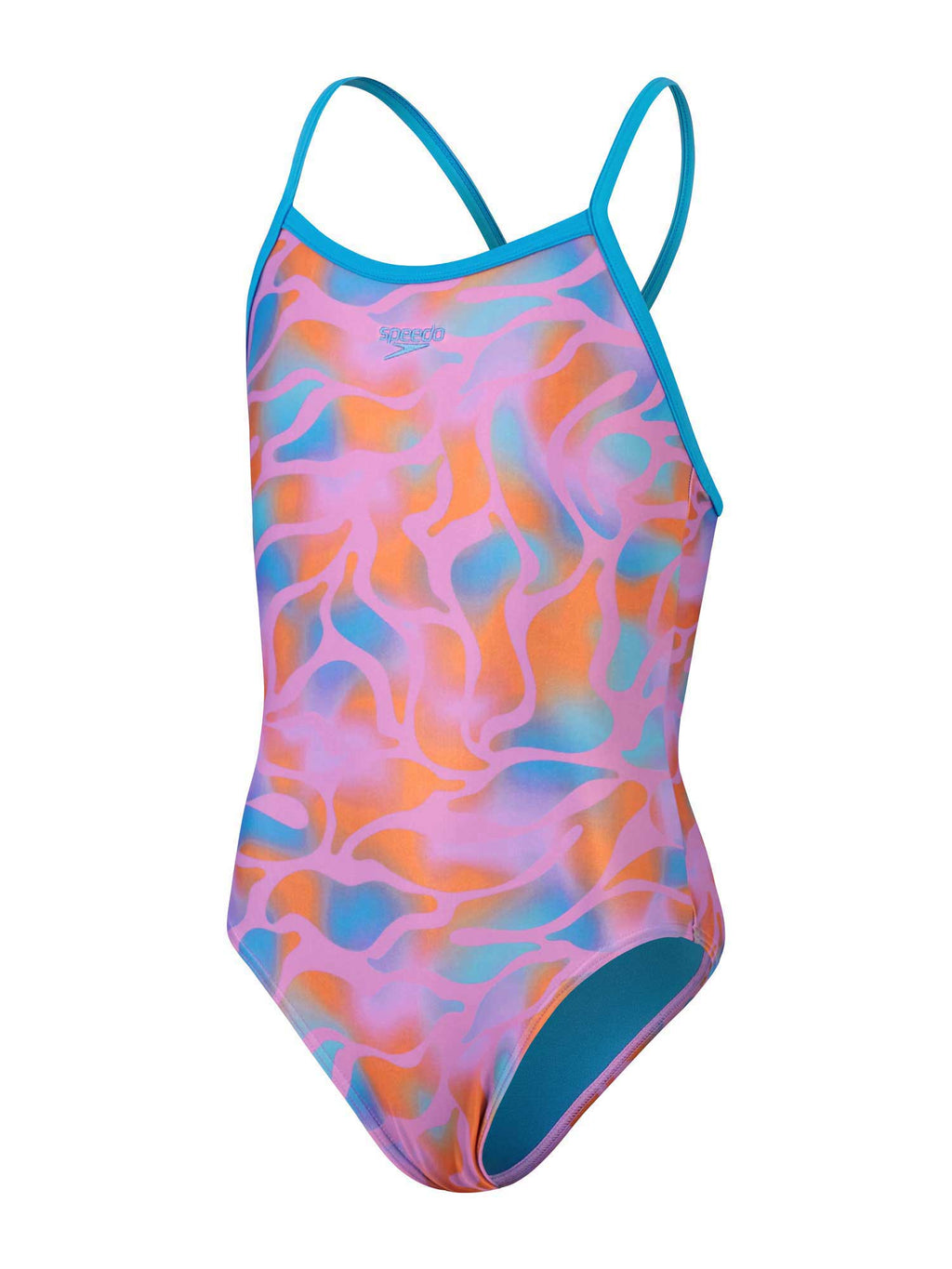 SPEEDO Цял бански GIRLS PRINTED THINSTRAP MUSCLEBACK