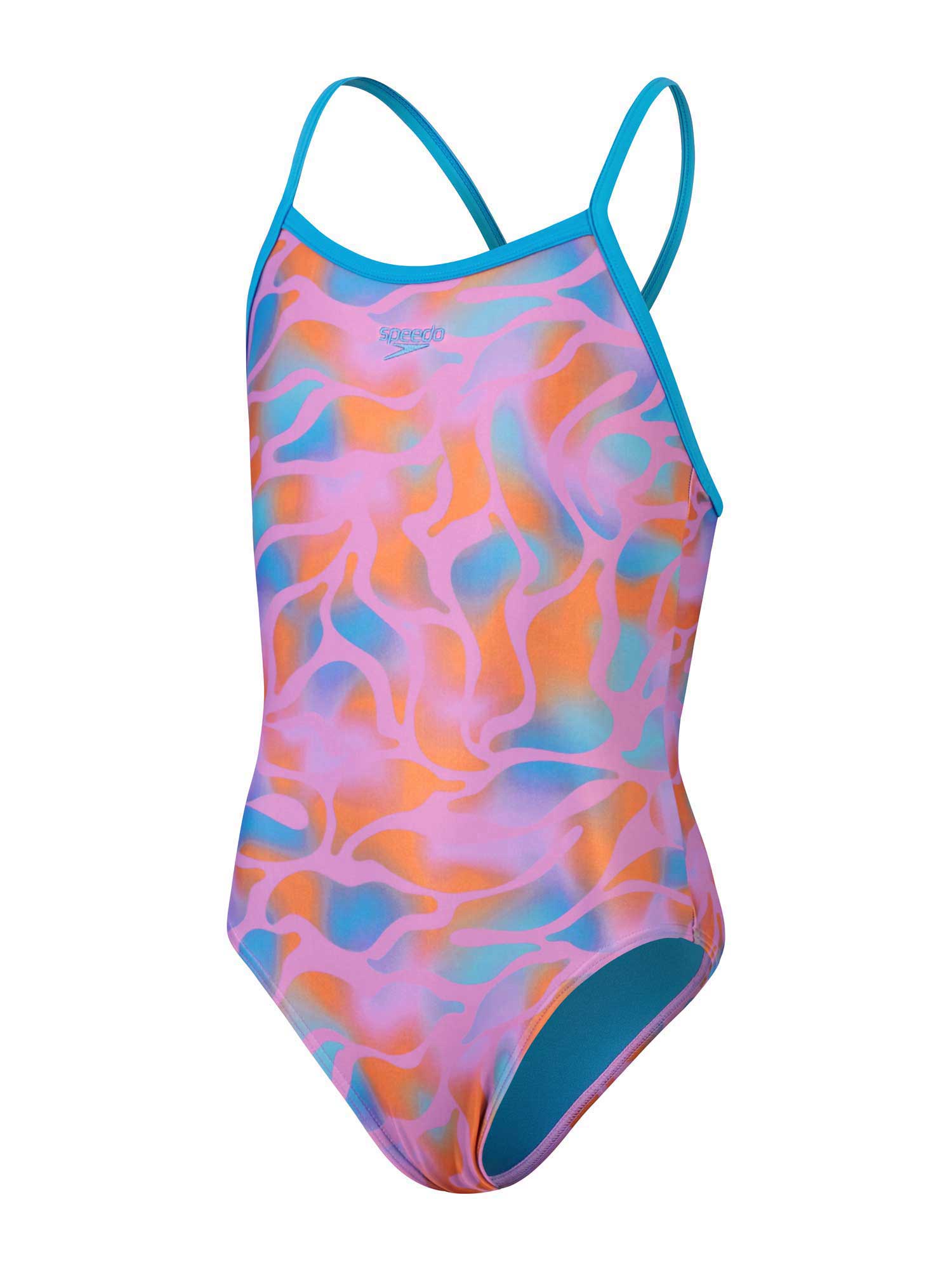SPEEDO Цял бански GIRLS PRINTED THINSTRAP MUSCLEBACK