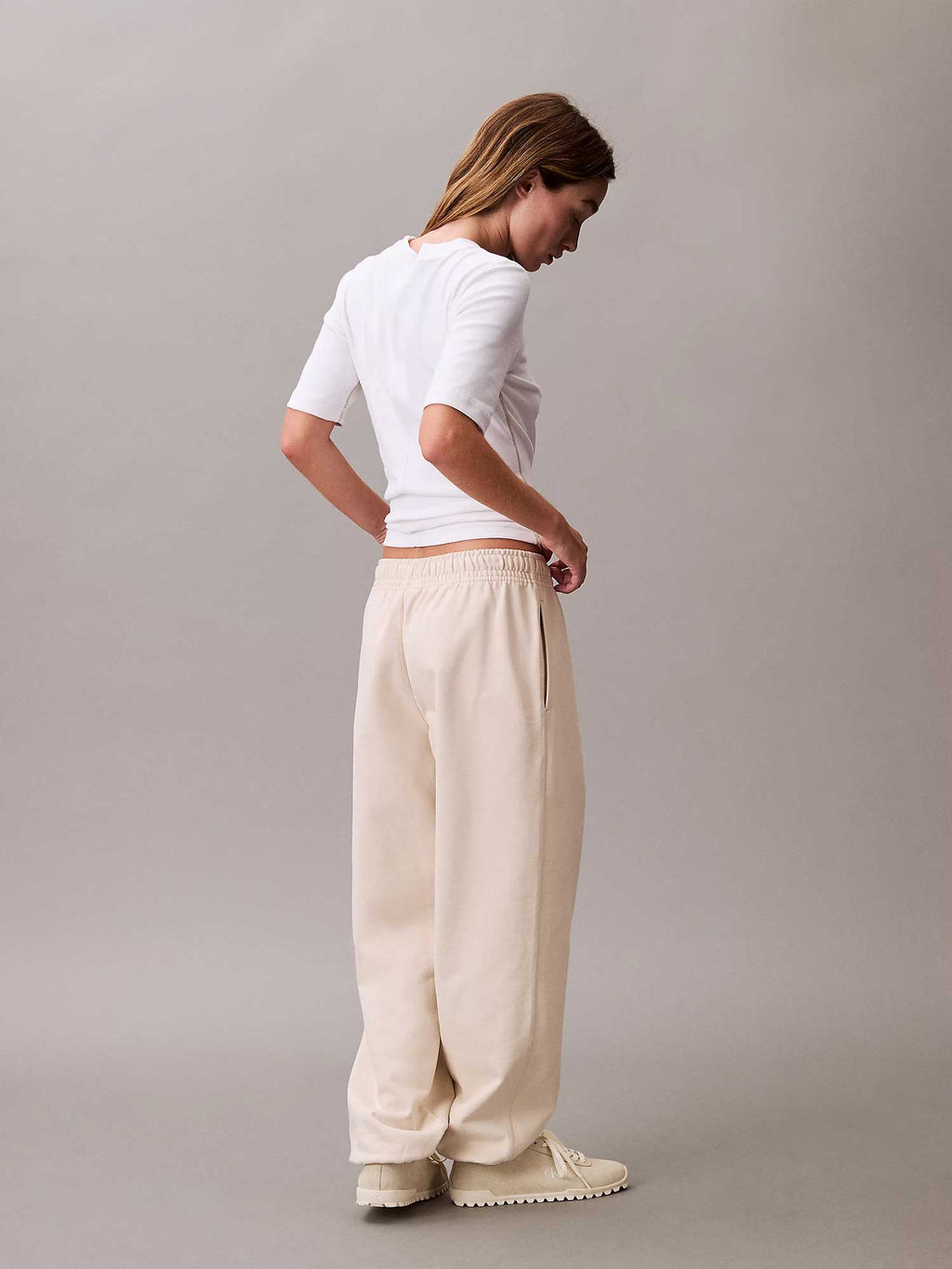 Calvin Klein Jeans Спортно долнище MONOLOGO FRENCH TERRY JOGGER