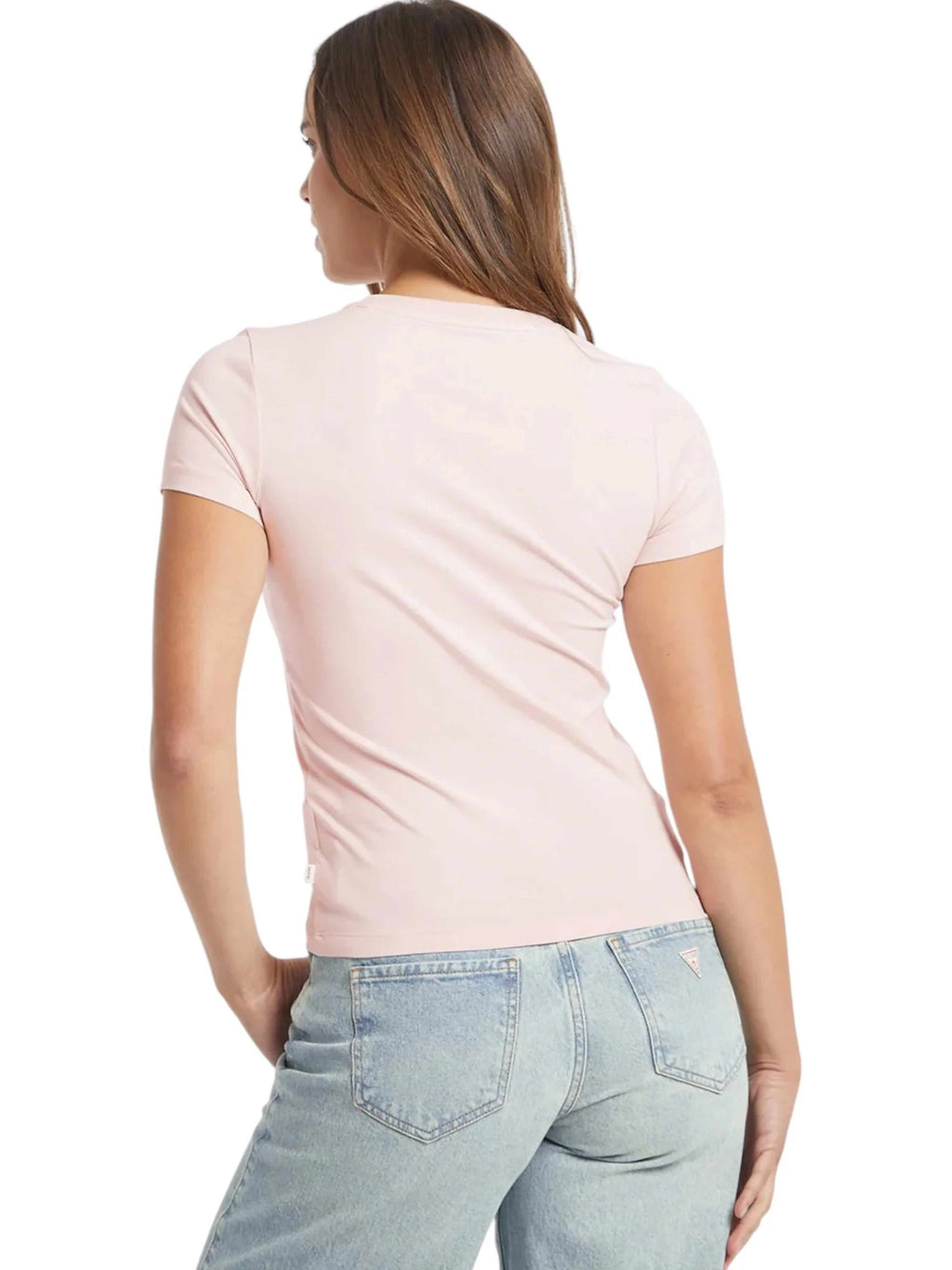 GUESS JEANS Тениска GJ SS CN SLIM LOGO PRINT TEE