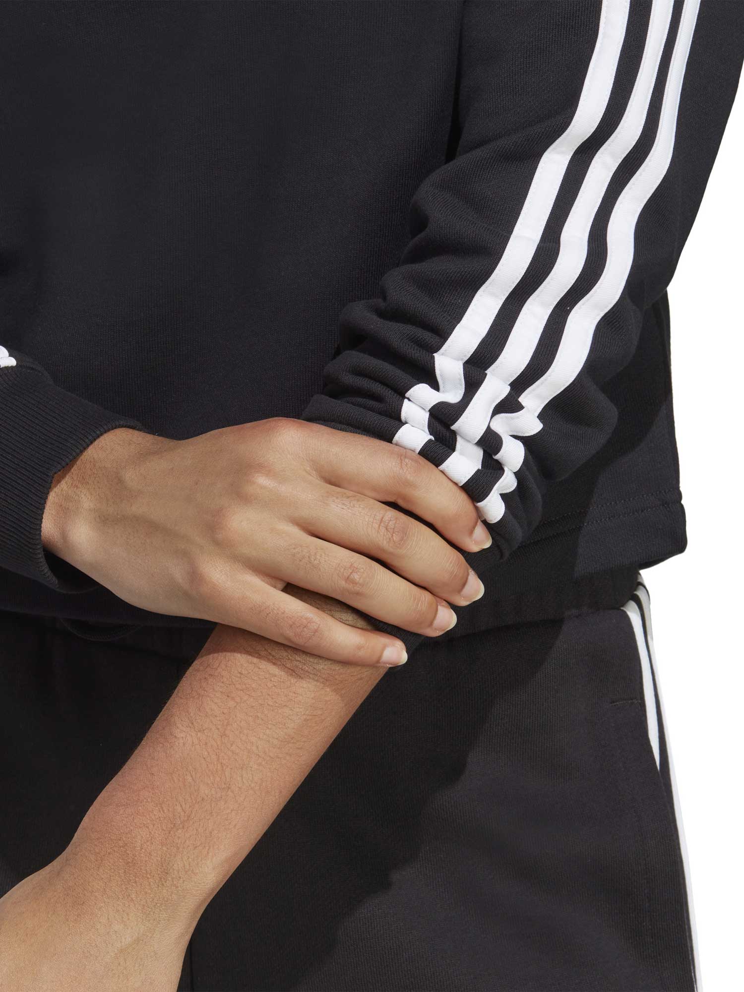 ADIDAS SPORTSWEAR Суитшърт Essentials 3-Stripes French Terry Crop