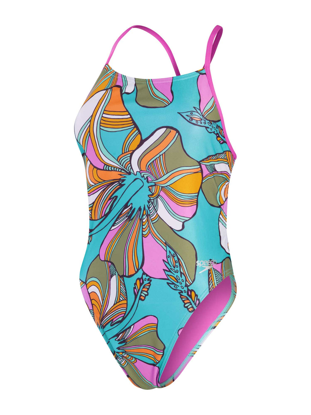 SPEEDO Цял бански ALLOVER DIGITAL TIE-BACK