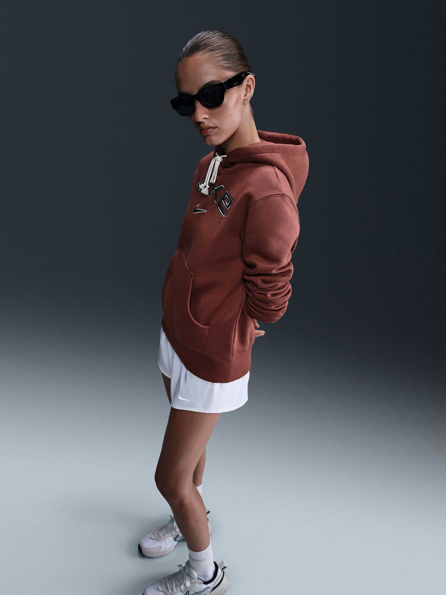 NIKE Суитшърт W NSW PHNX FLC STD PO LOGO HDY