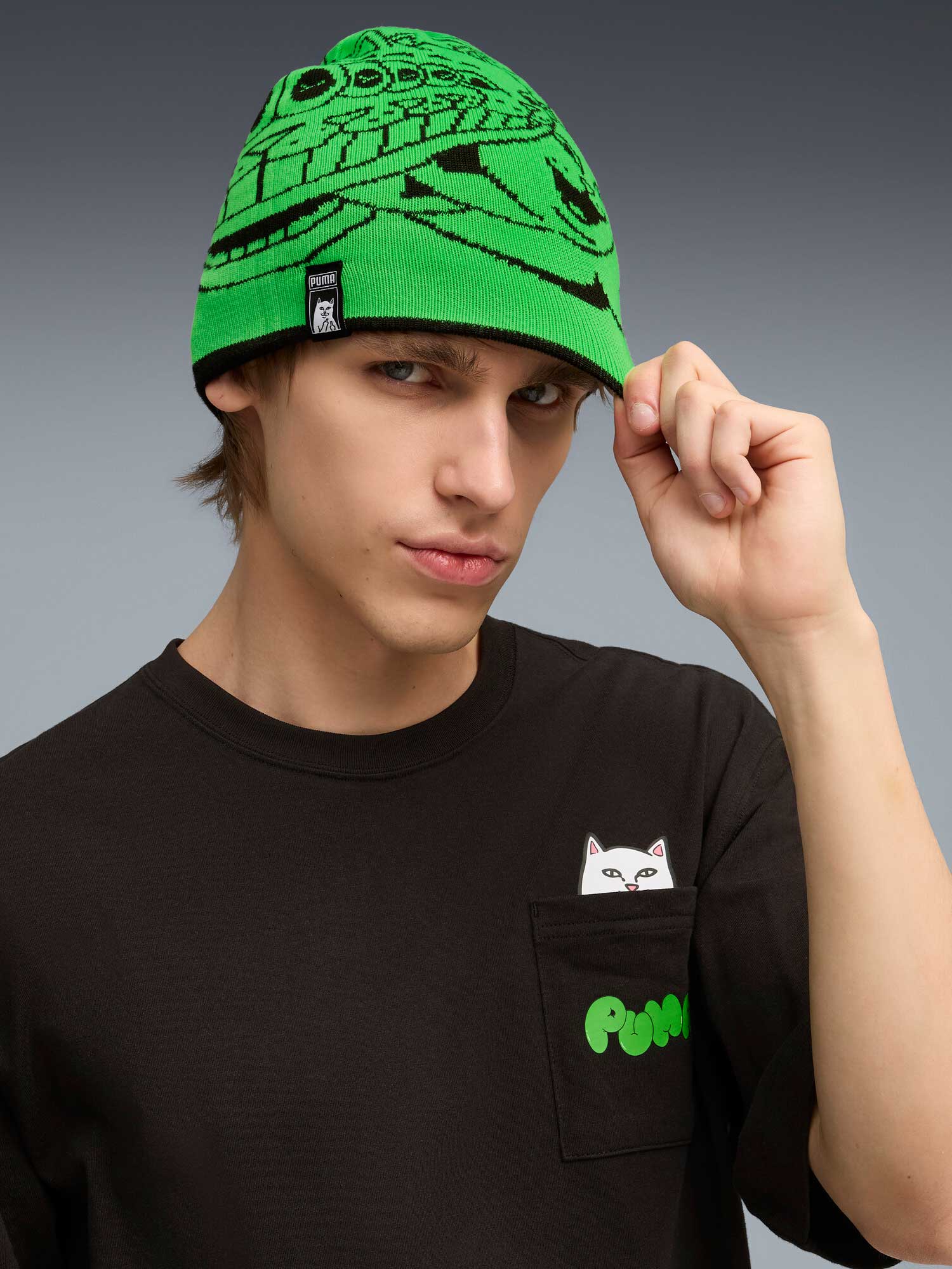 PUMA Шапка PUMA x RIPNDIP Reversable Skull Beanie